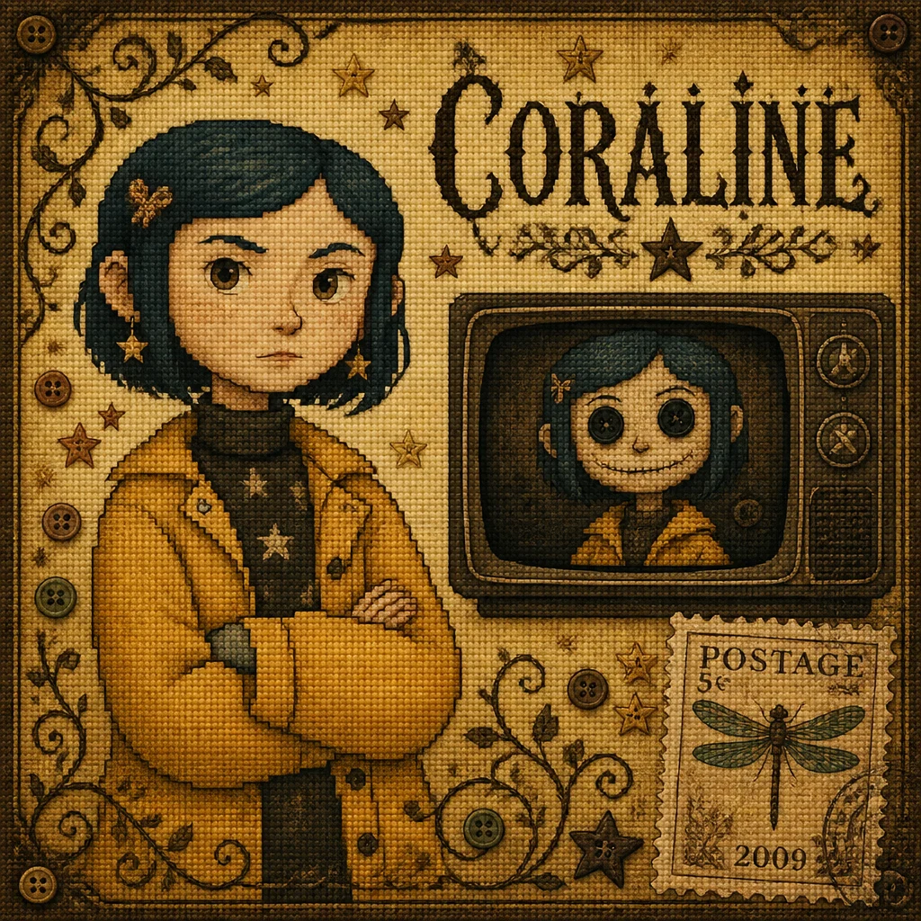 Vintage Cross-Stitch Fan Art Scrapbook