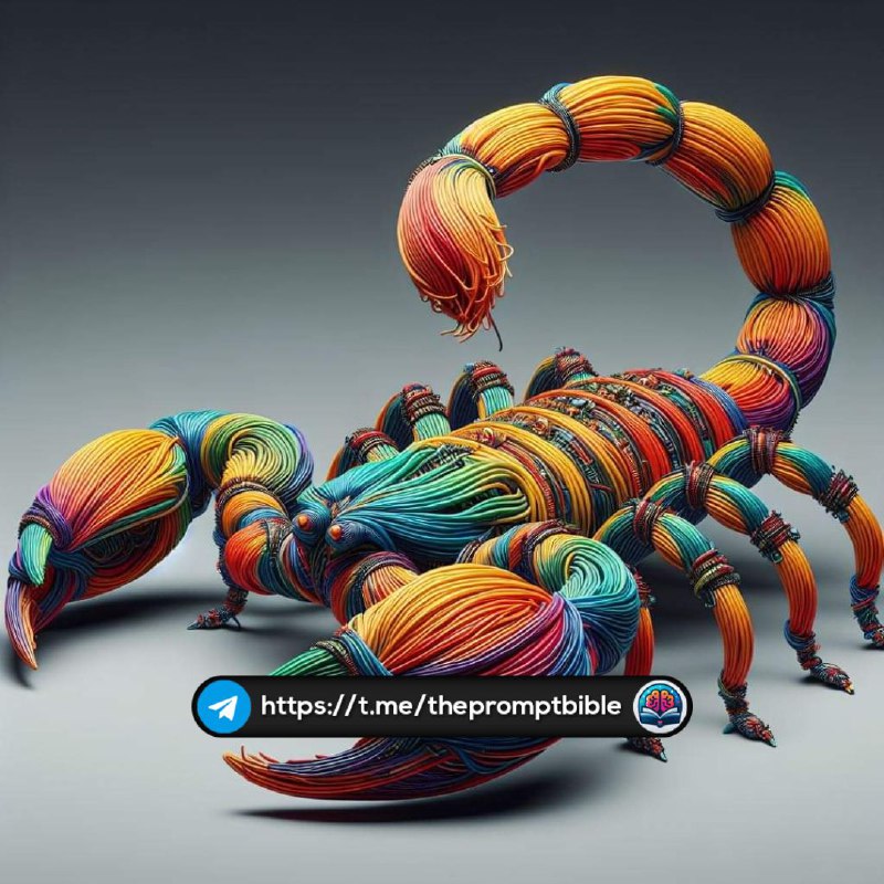 Colorful Scorpion Made of Thick Electrical Wire