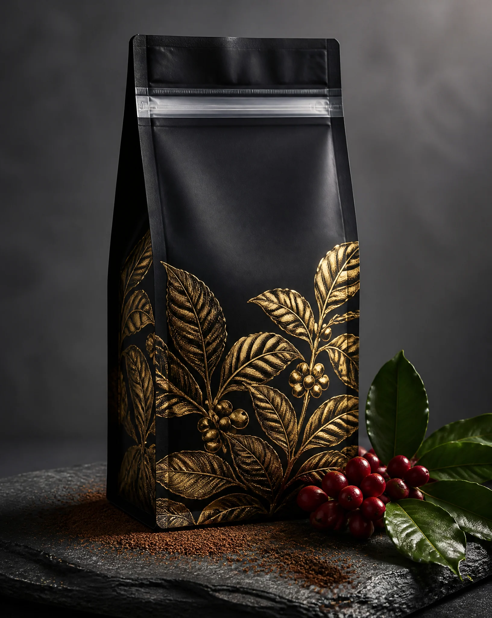 Premium Coffee Bag Cinematic Shot
