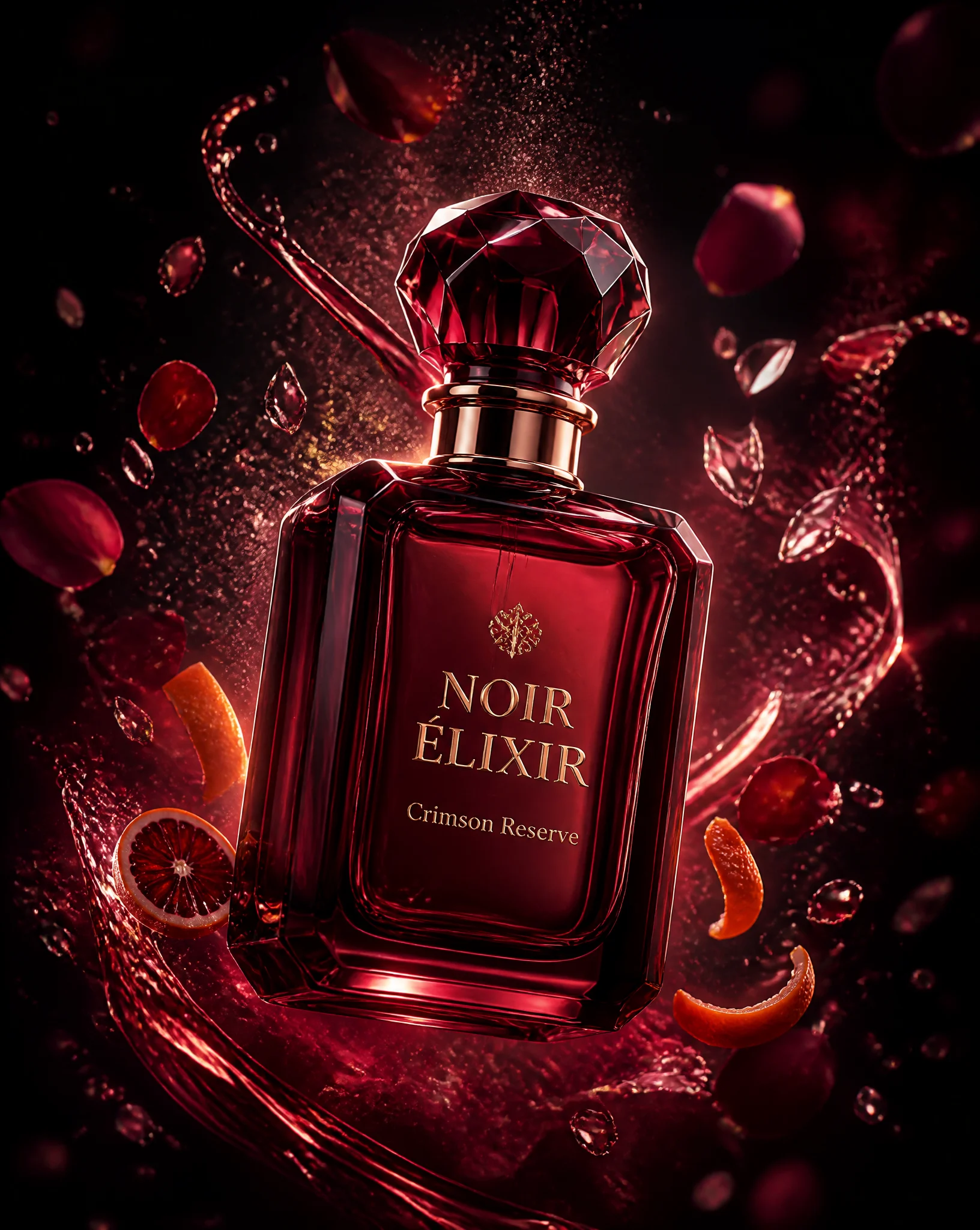 Luxury Crimson Perfume Ad