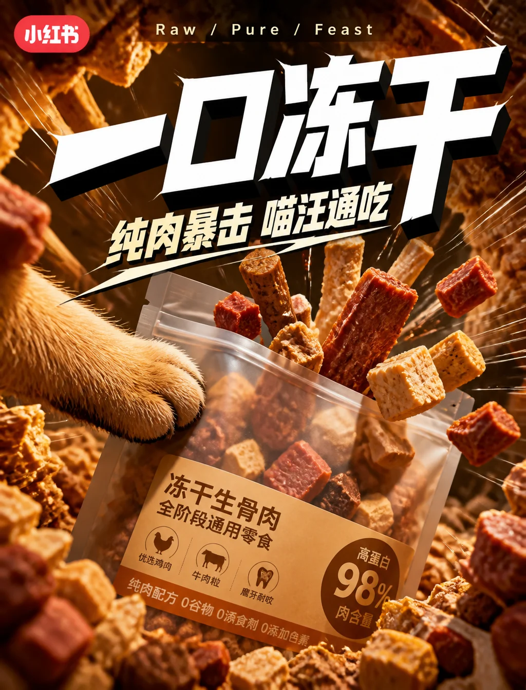 Freeze-Dried Pet Treat Fisheye Ad