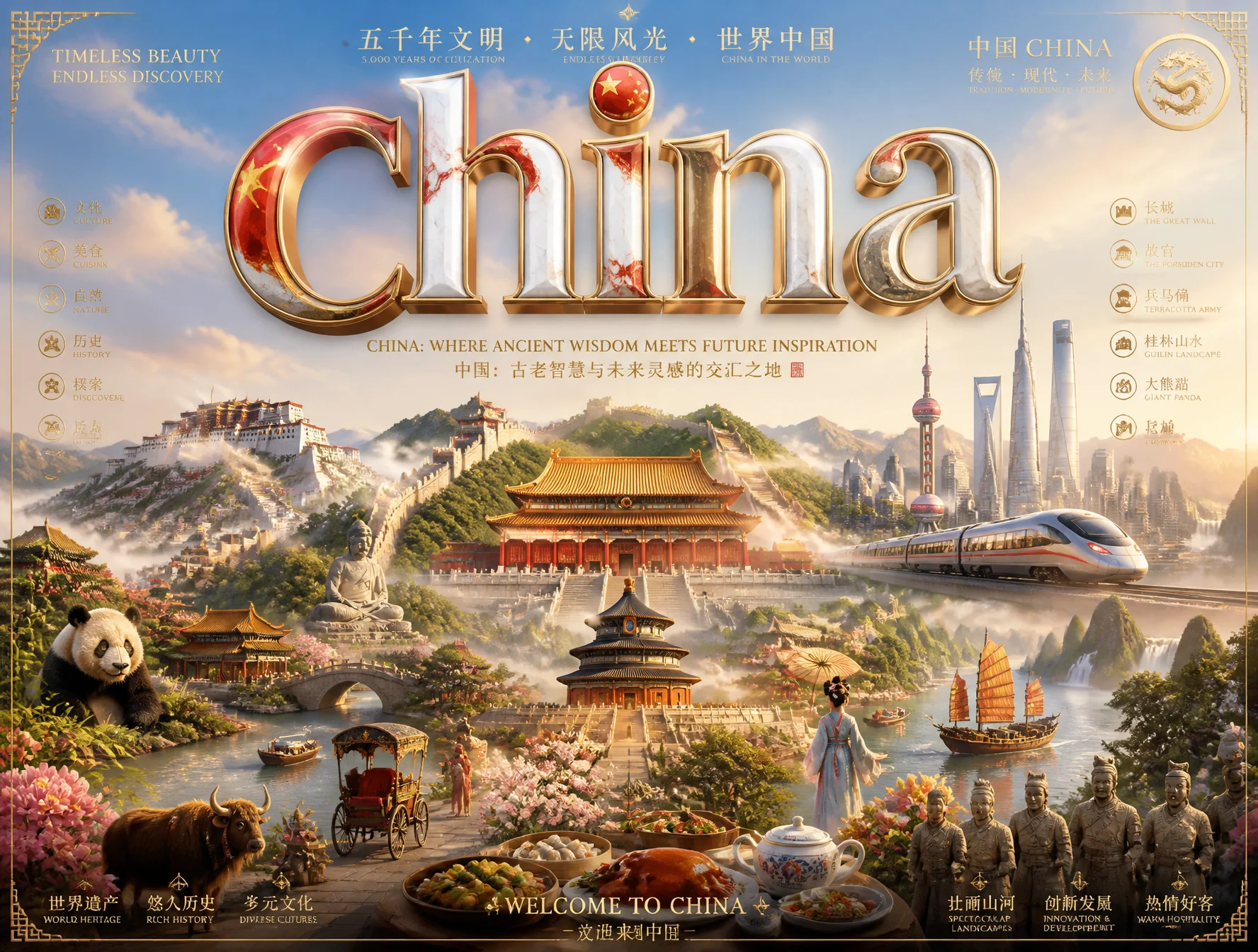 China Cinematic 3D Travel Poster