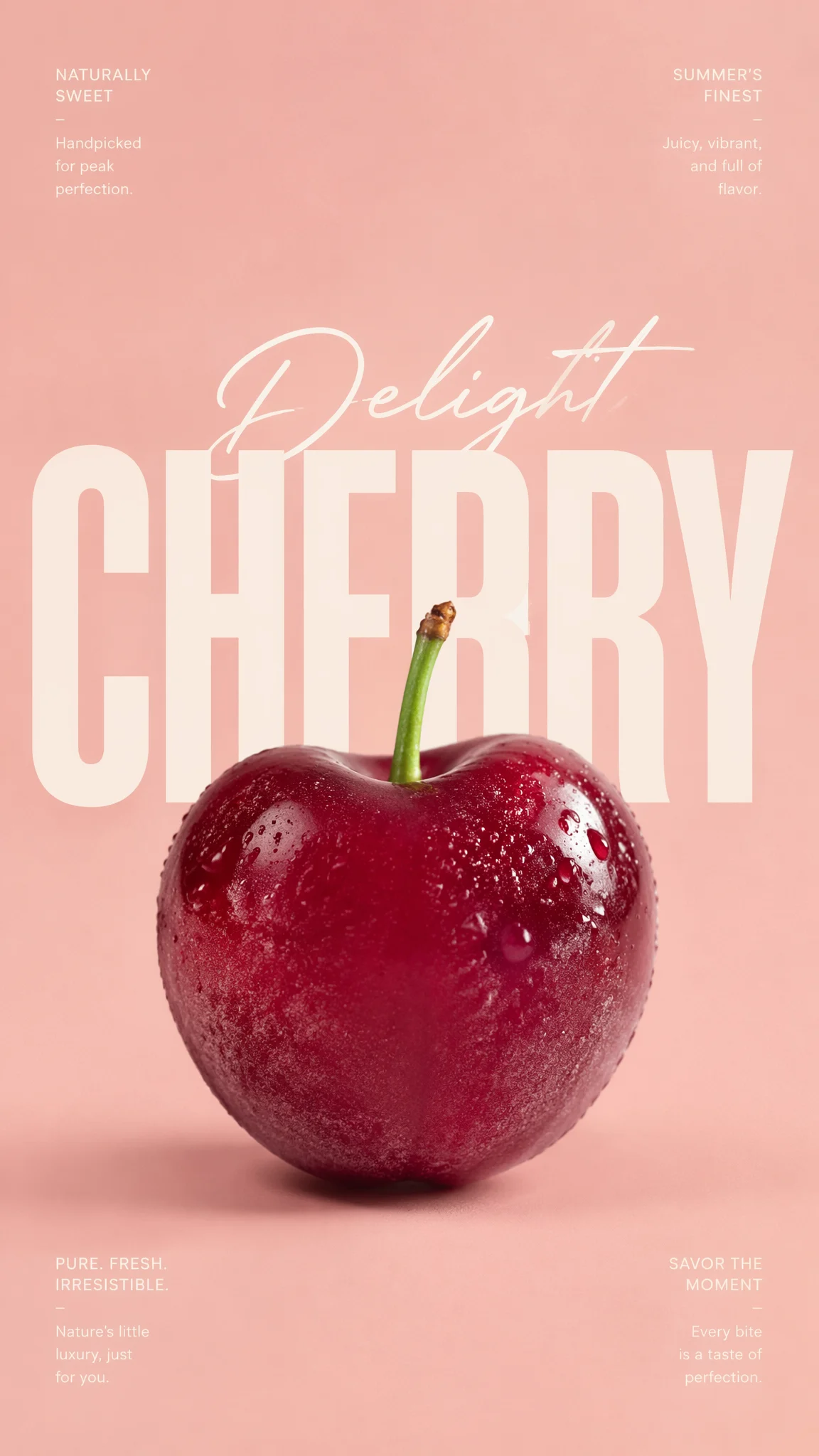Premium Cherry Magazine Poster Design