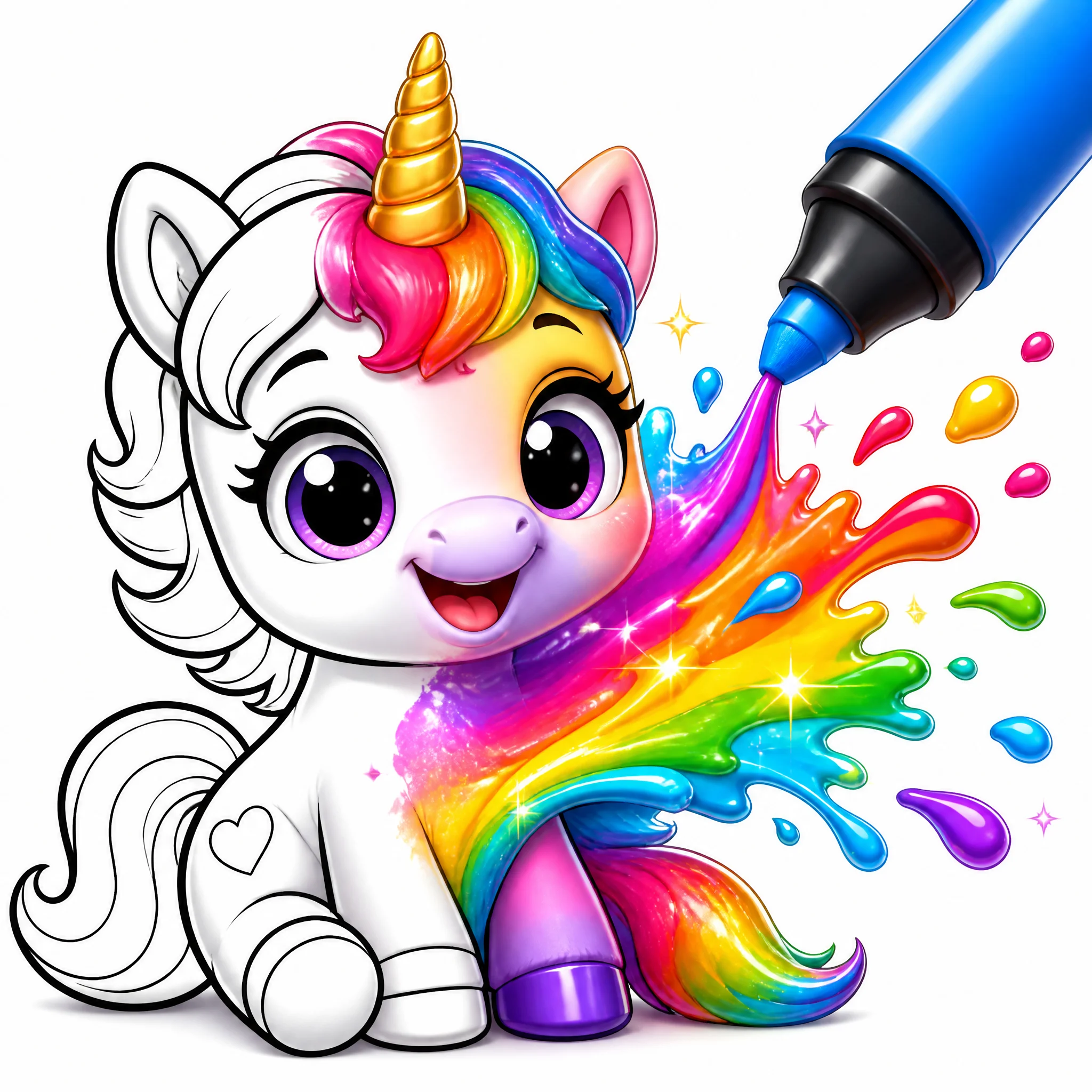 Unicorn Coloring Game App Icon