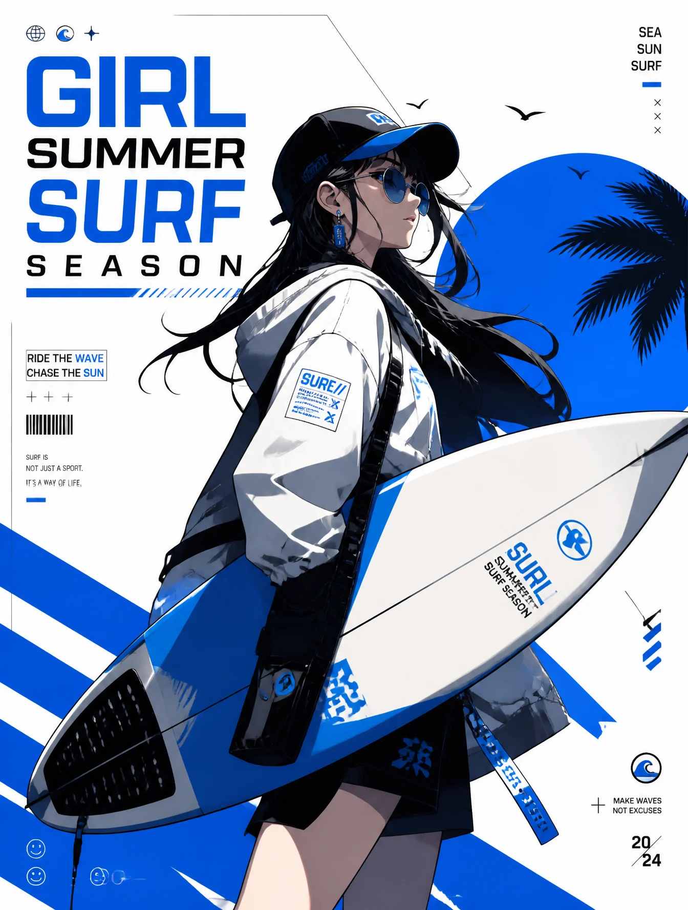 Summer Surf Girl