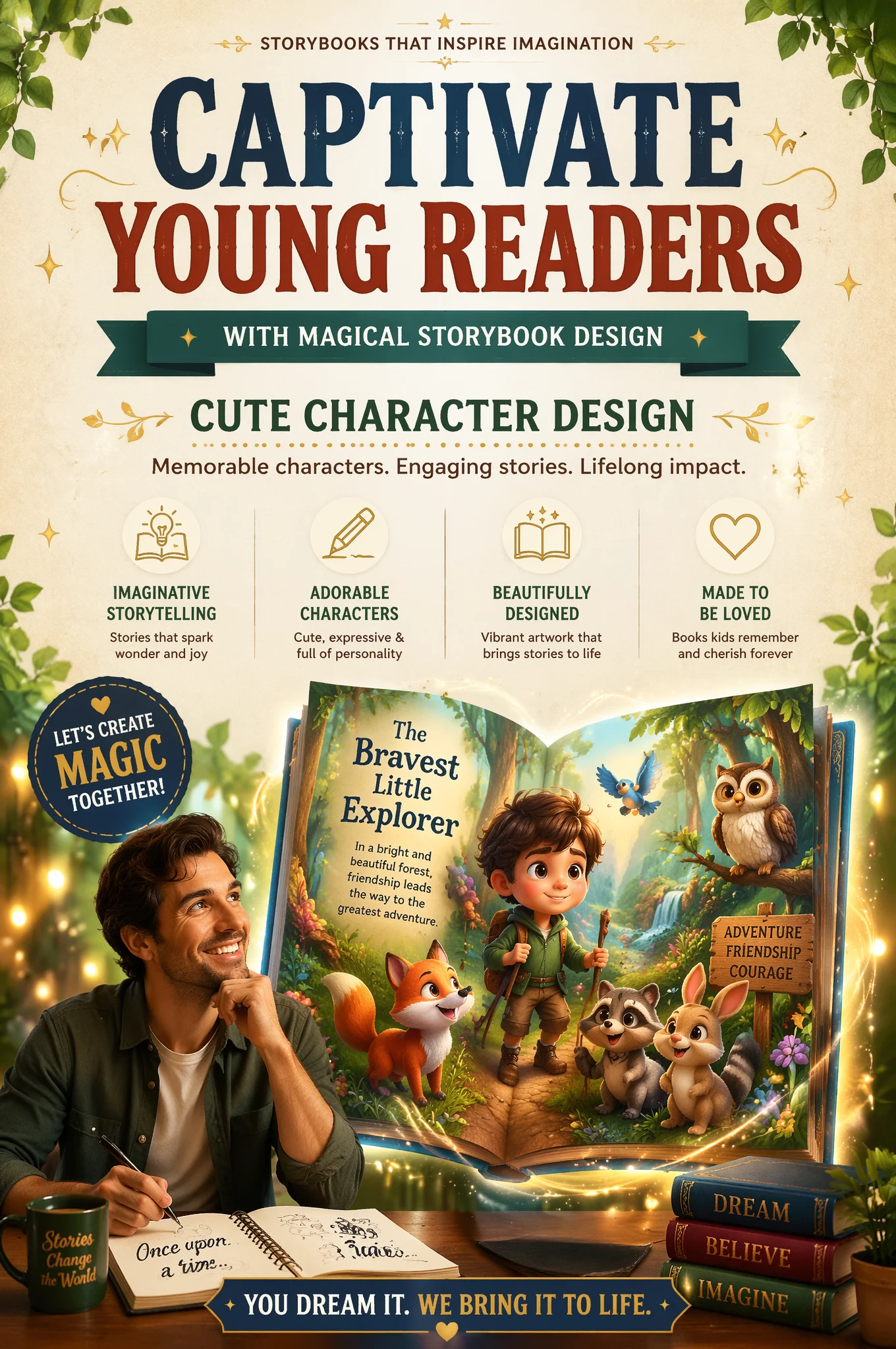Vibrant Storybook Promo Ad Layout