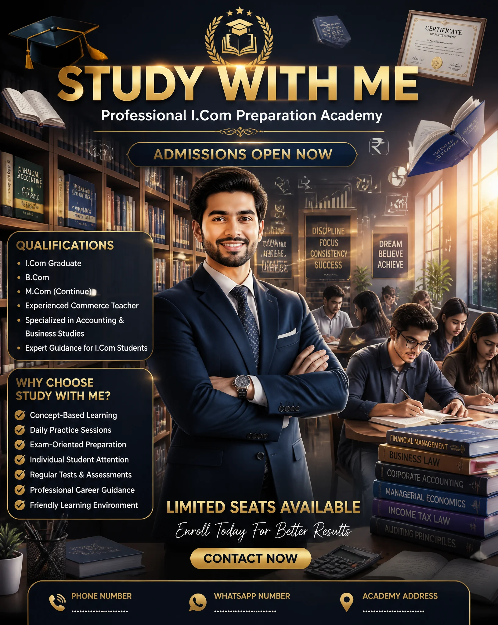 Elite Academy Premium Admission Poster