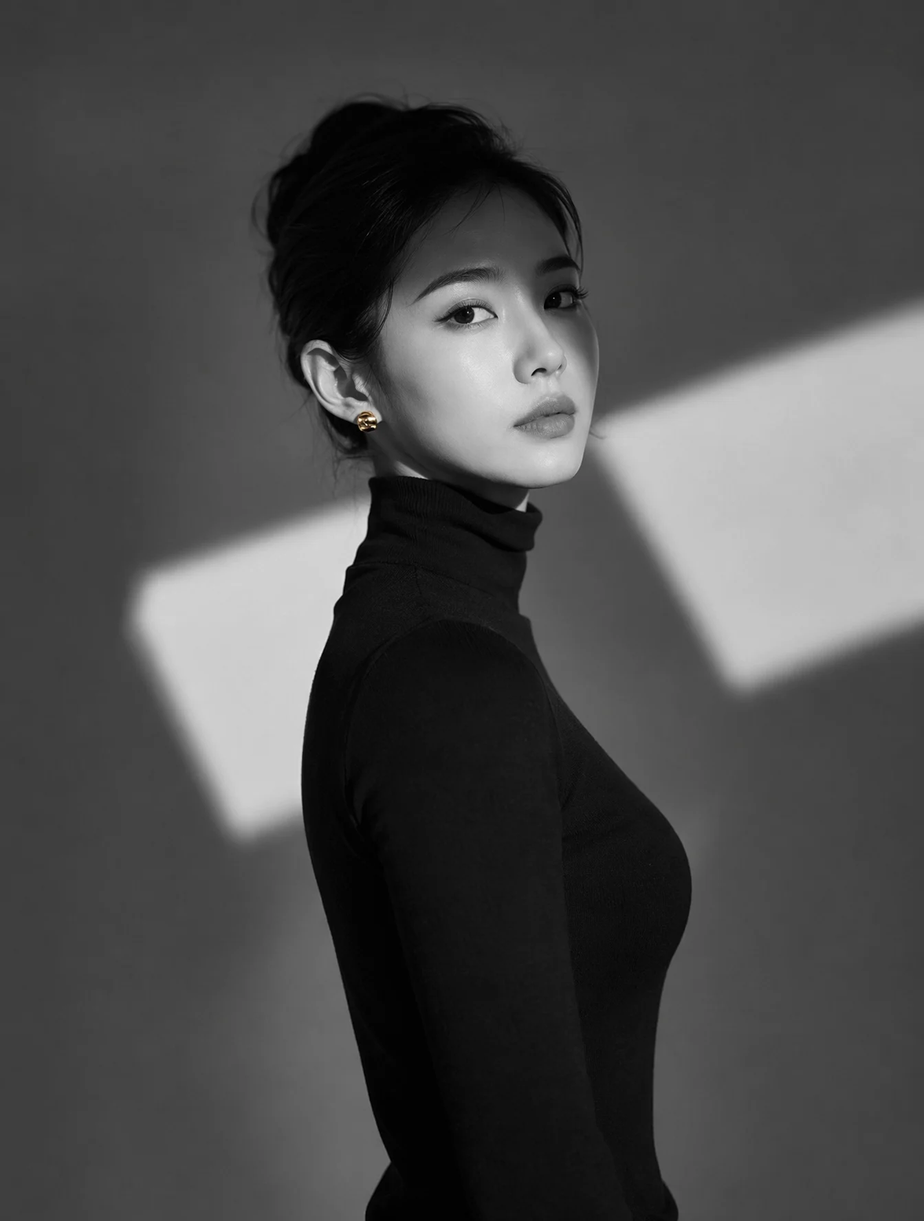 Cinematic Black White Portrait