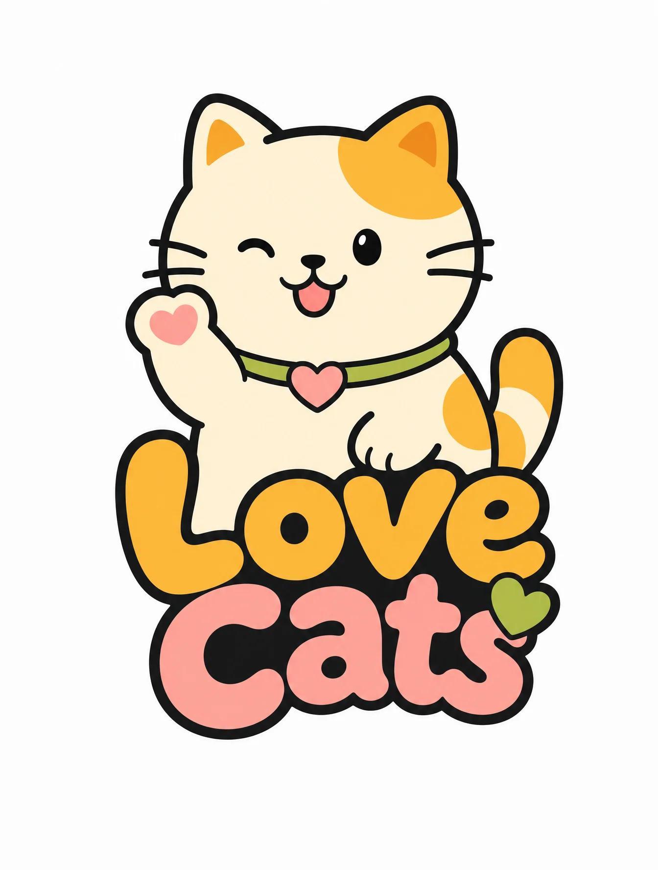 Love Cats Brand Logo Design
