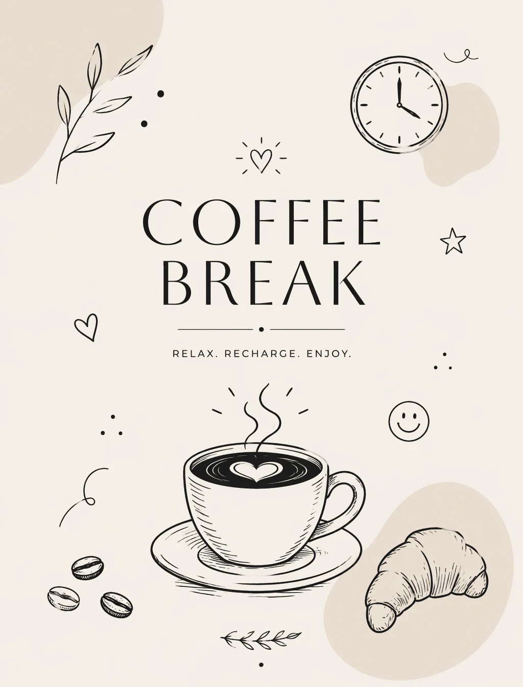 Coffee Break Minimal Poster