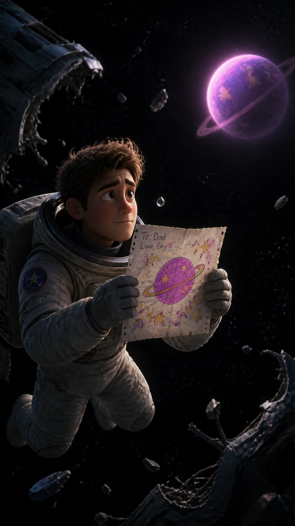 Daughter's Star Map Guides Home
