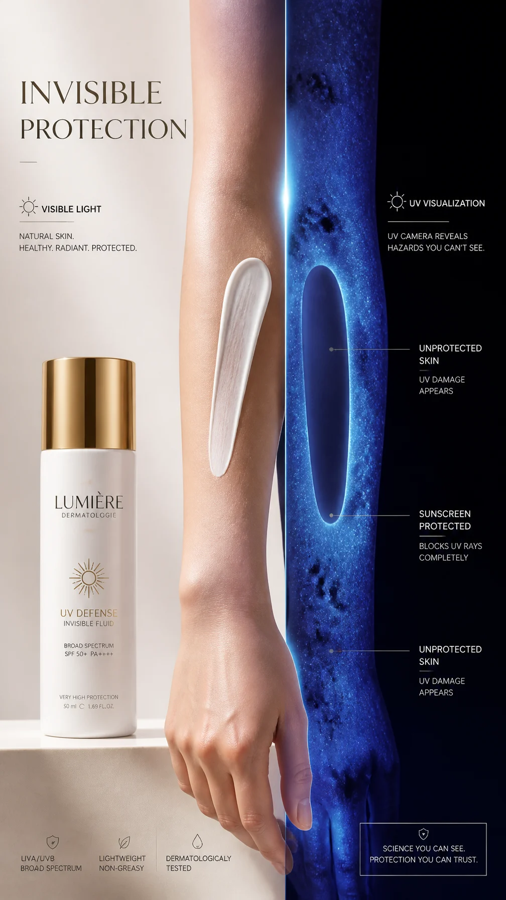 Invisible UV Sunscreen Protection