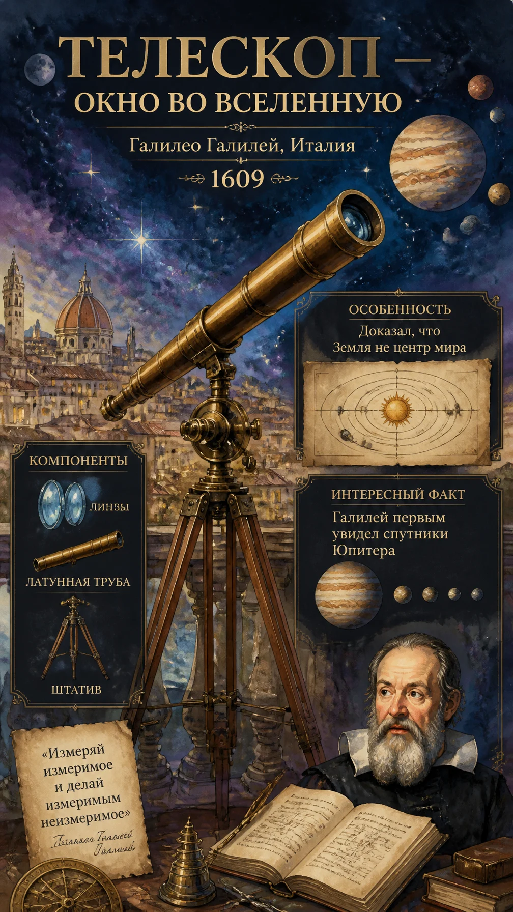 Galileo's Telescope Reveals Universe