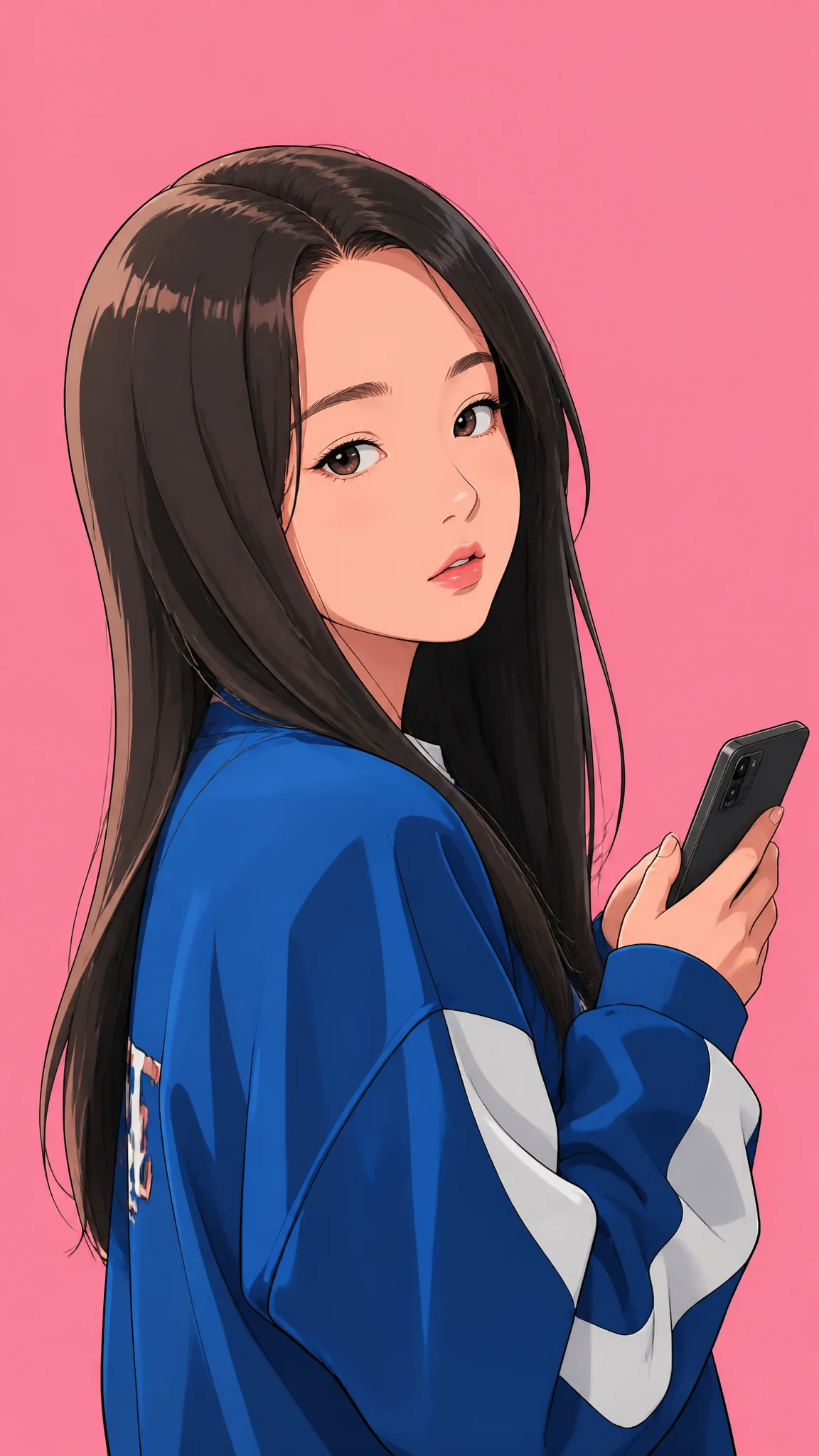 Anime Girl Glancing Back