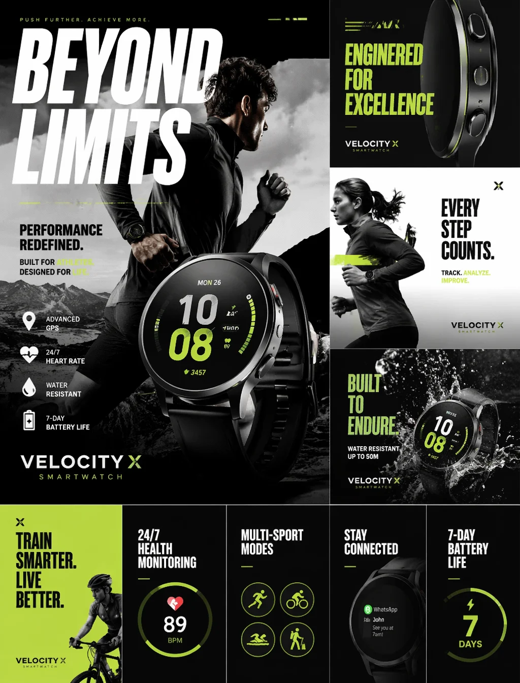 Smartwatch Sports Brand Posters