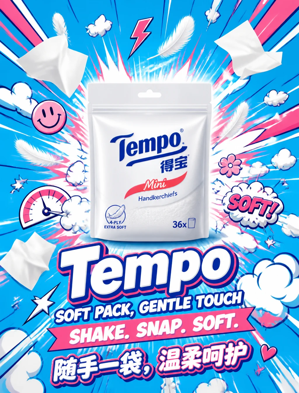 Tempo Energetic Pop Art Poster