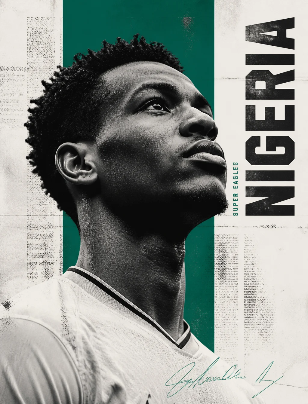 Minimalist Black White Portrait Poster
