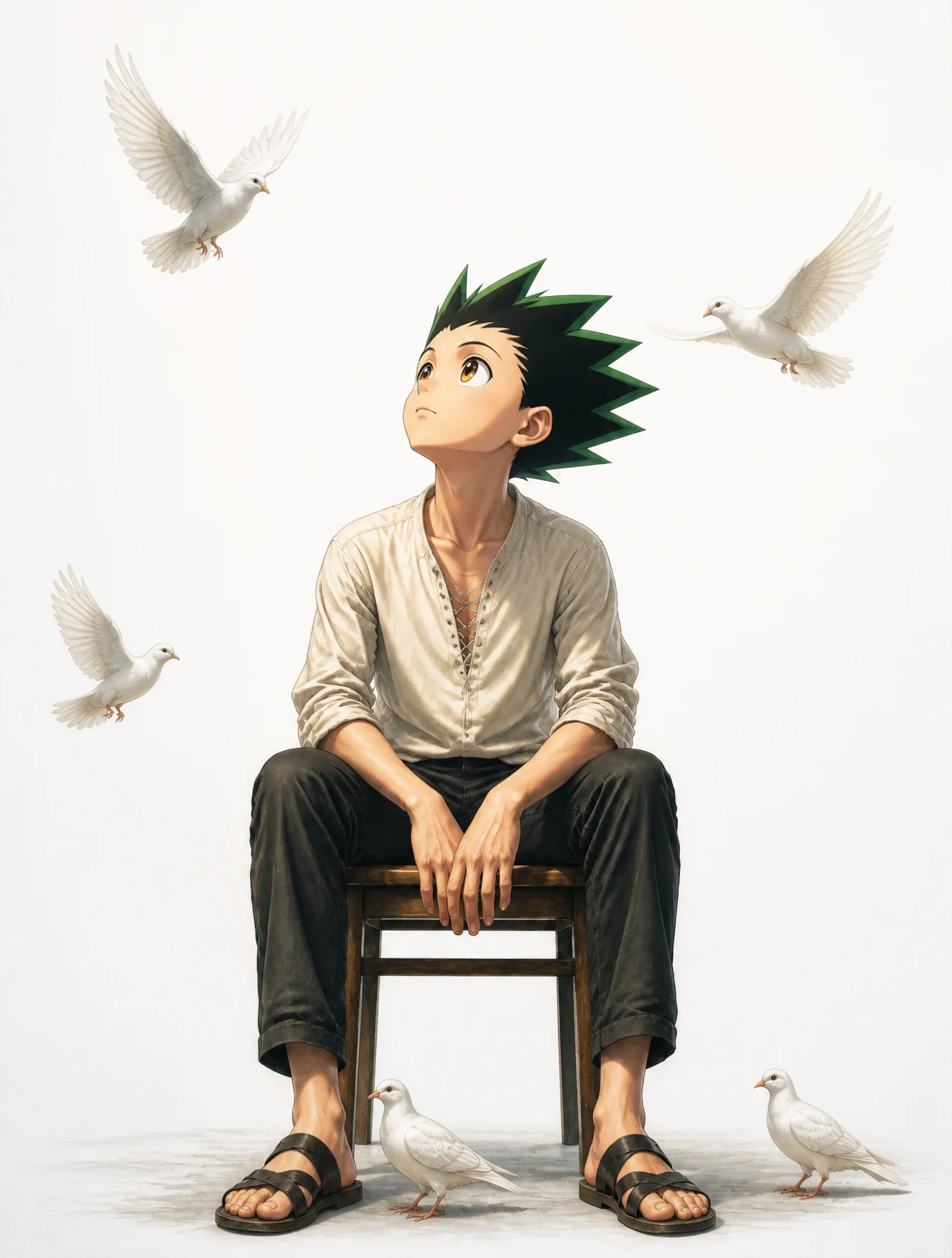 Gon Gazing at White Birds
