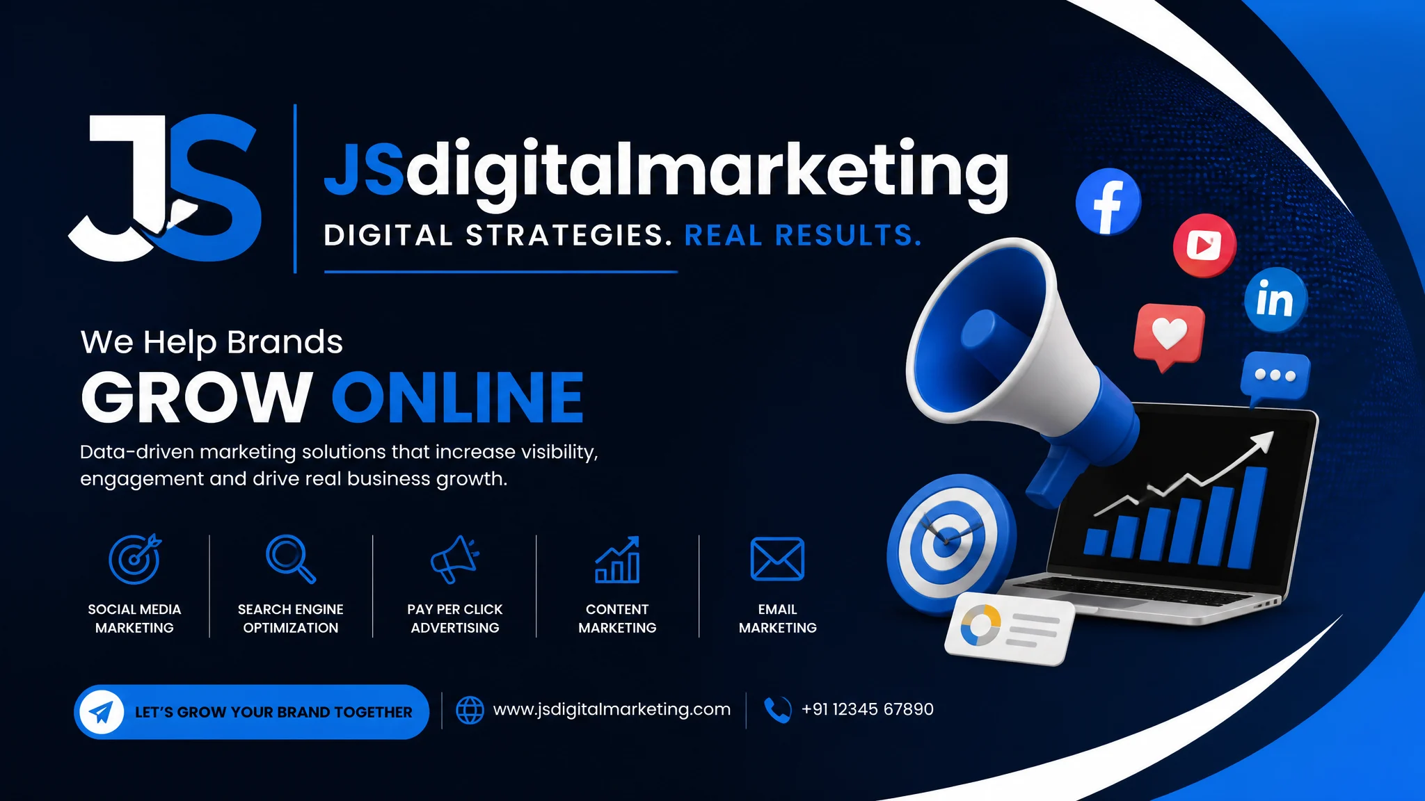 JS Digital Marketing Poster Design