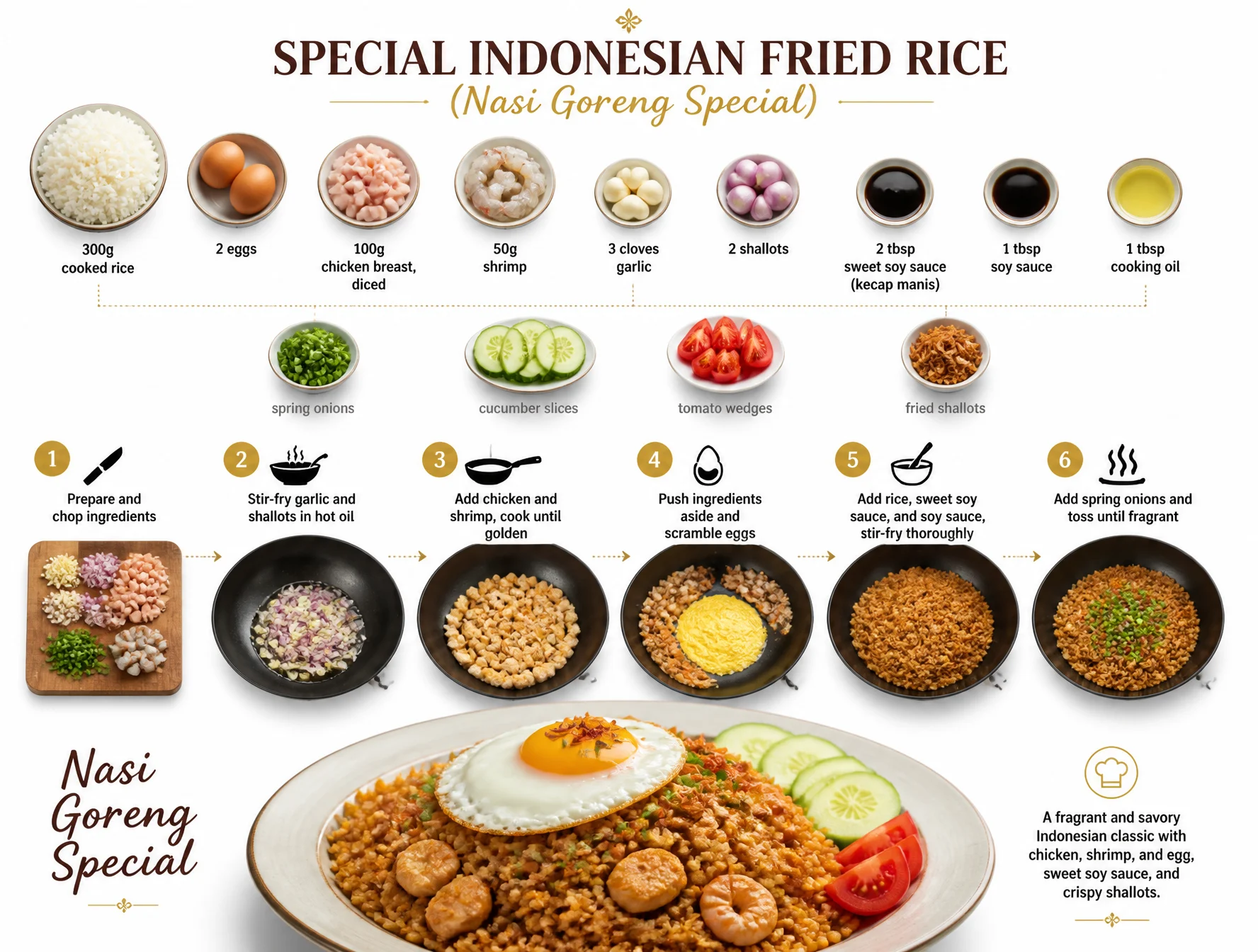 Special Nasi Goreng Recipe Infographic