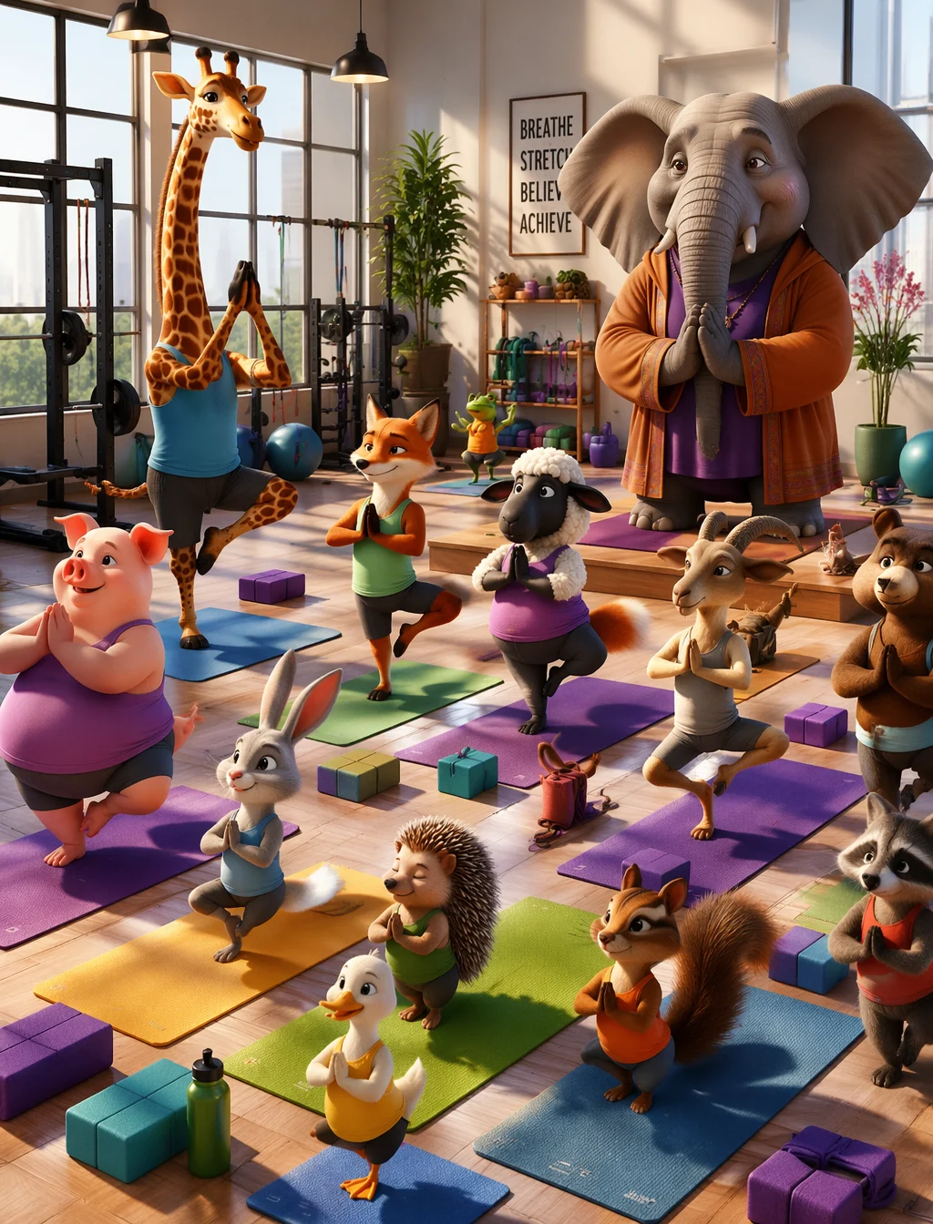 Pixar Animals Yoga Class