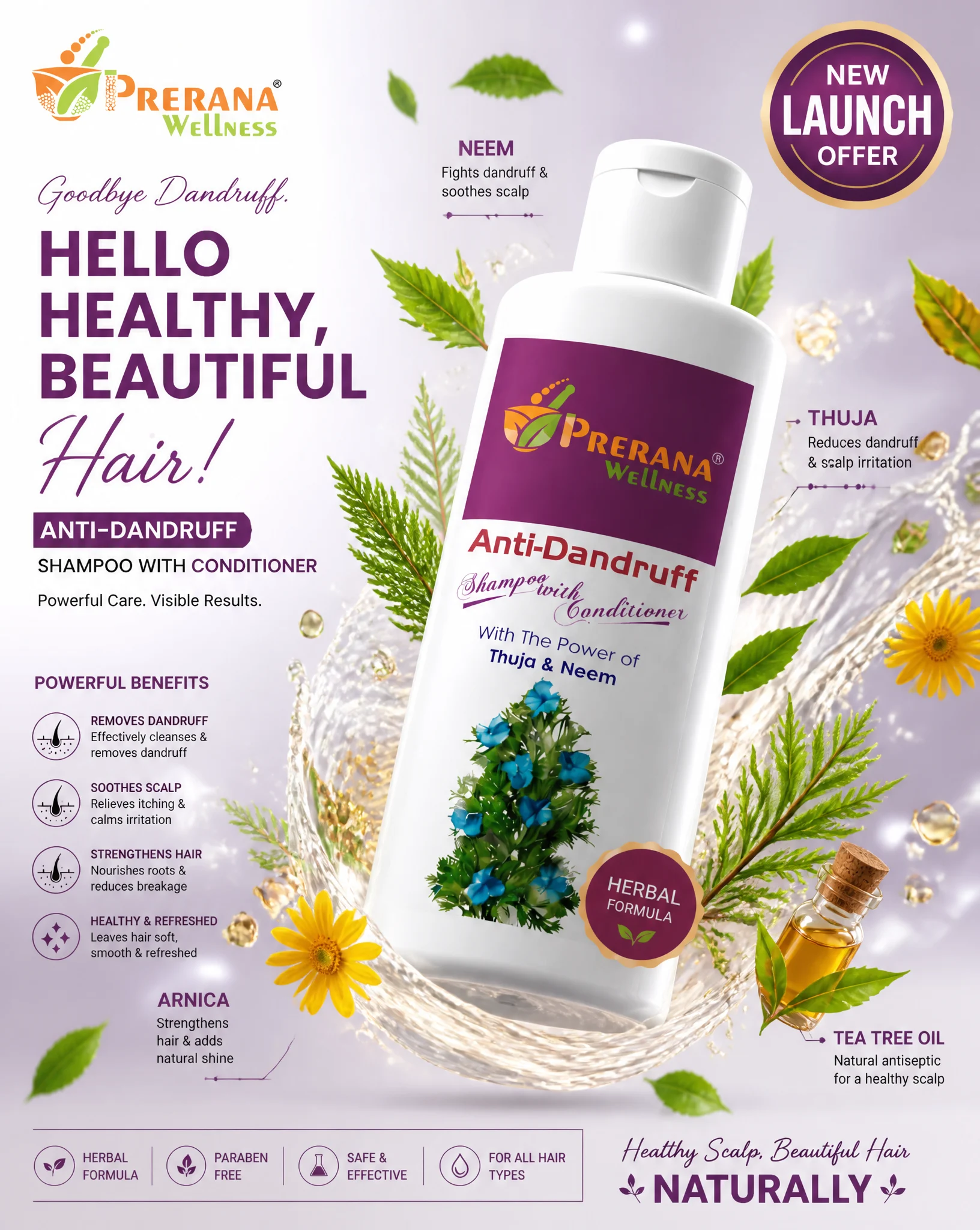 Premium Shampoo Ad Poster