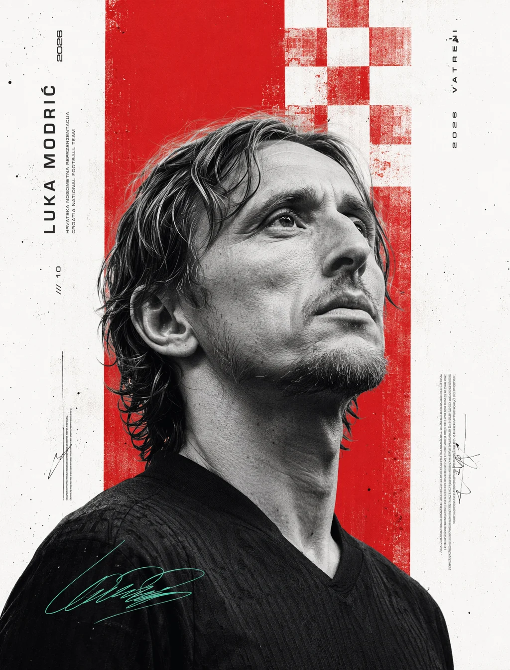 Modrić Minimalist Portrait Poster