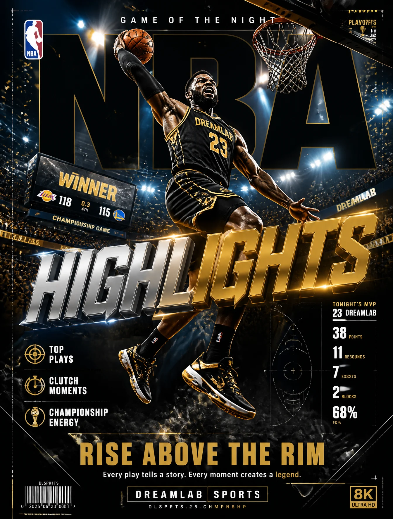 Premium NBA Slam Dunk Poster
