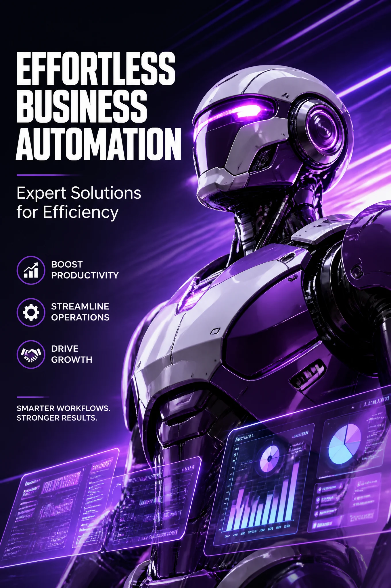 Futuristic Robot Business Automation Promo