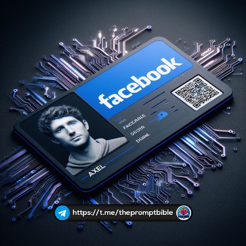 Facebook ID Card Mockup With Profile Photo Design
