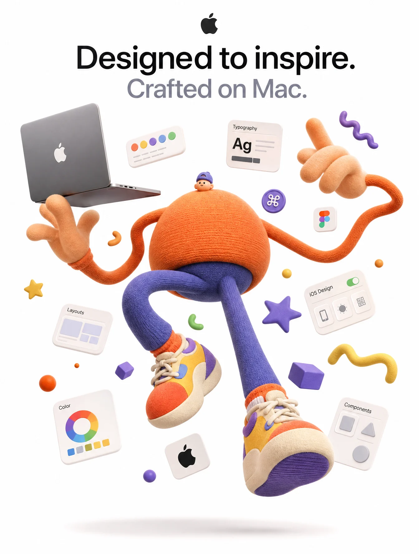 Apple Designer Soft Sculpture 3D