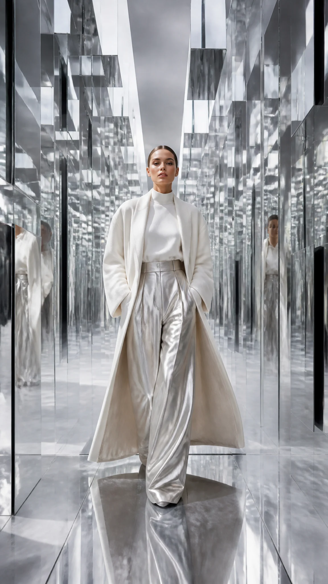 Futuristic Luxury Mirror Fashion Editorial