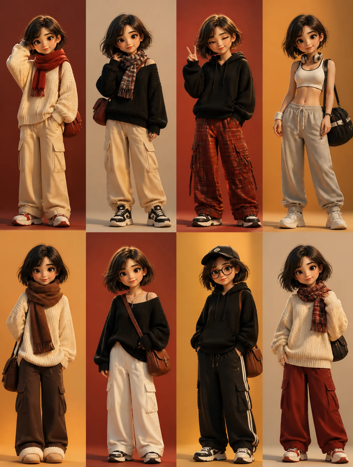 Pixar Style Girl Fashion Collage