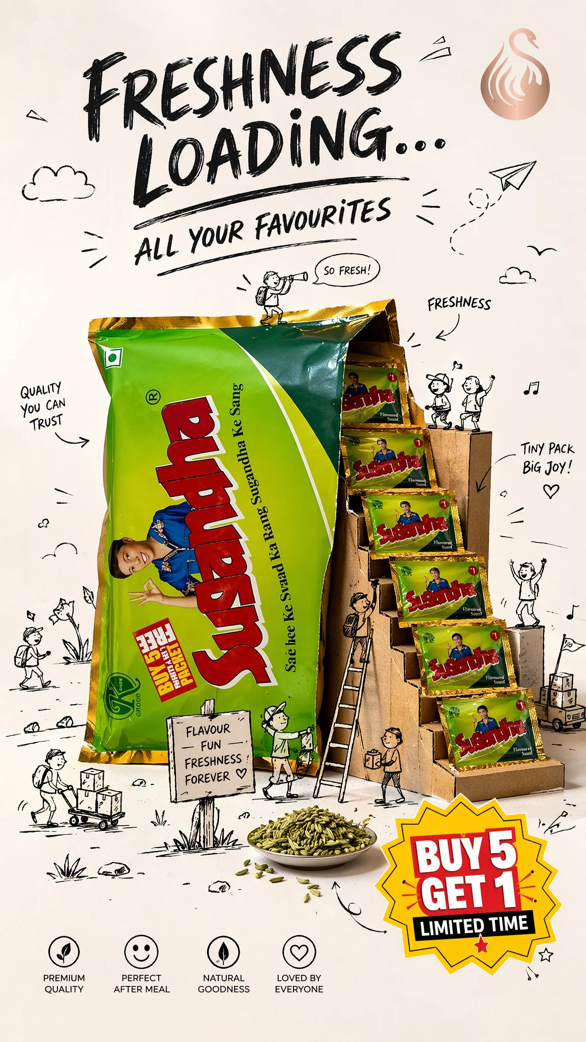 Sugandha Mixed-Media Ad Poster
