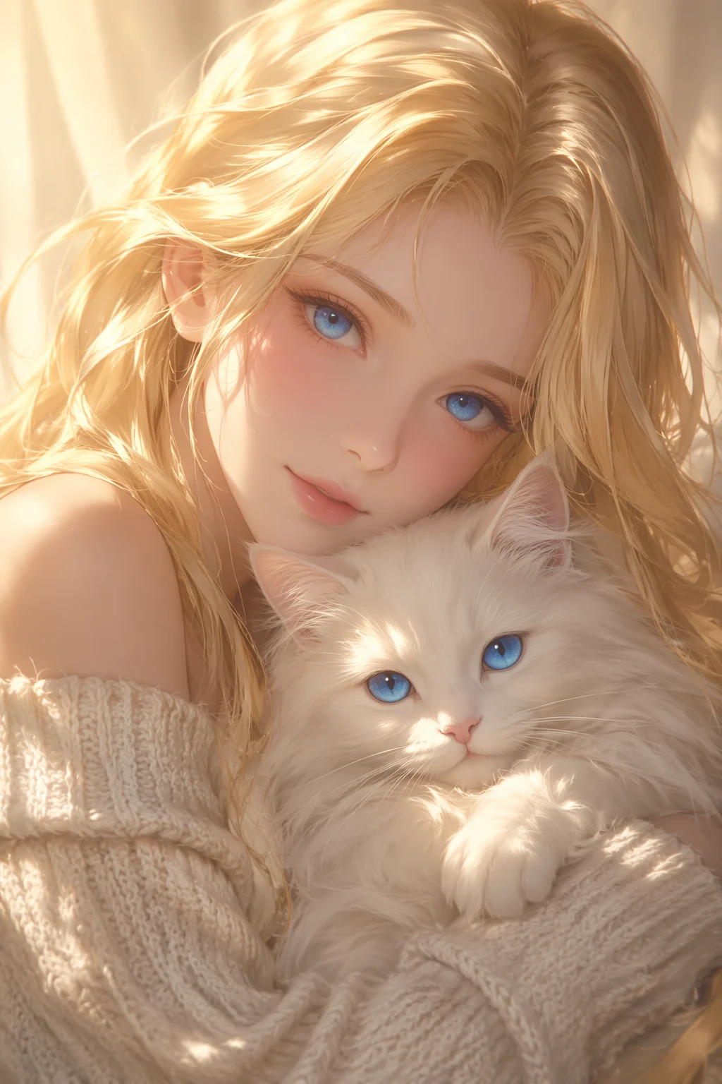 Girl and Cat Soul Bond