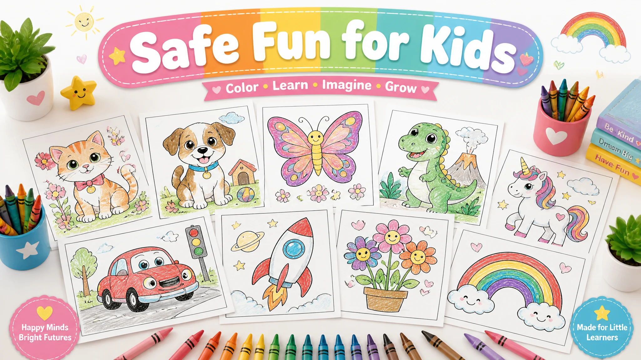 Kids Coloring Safe Fun Ending