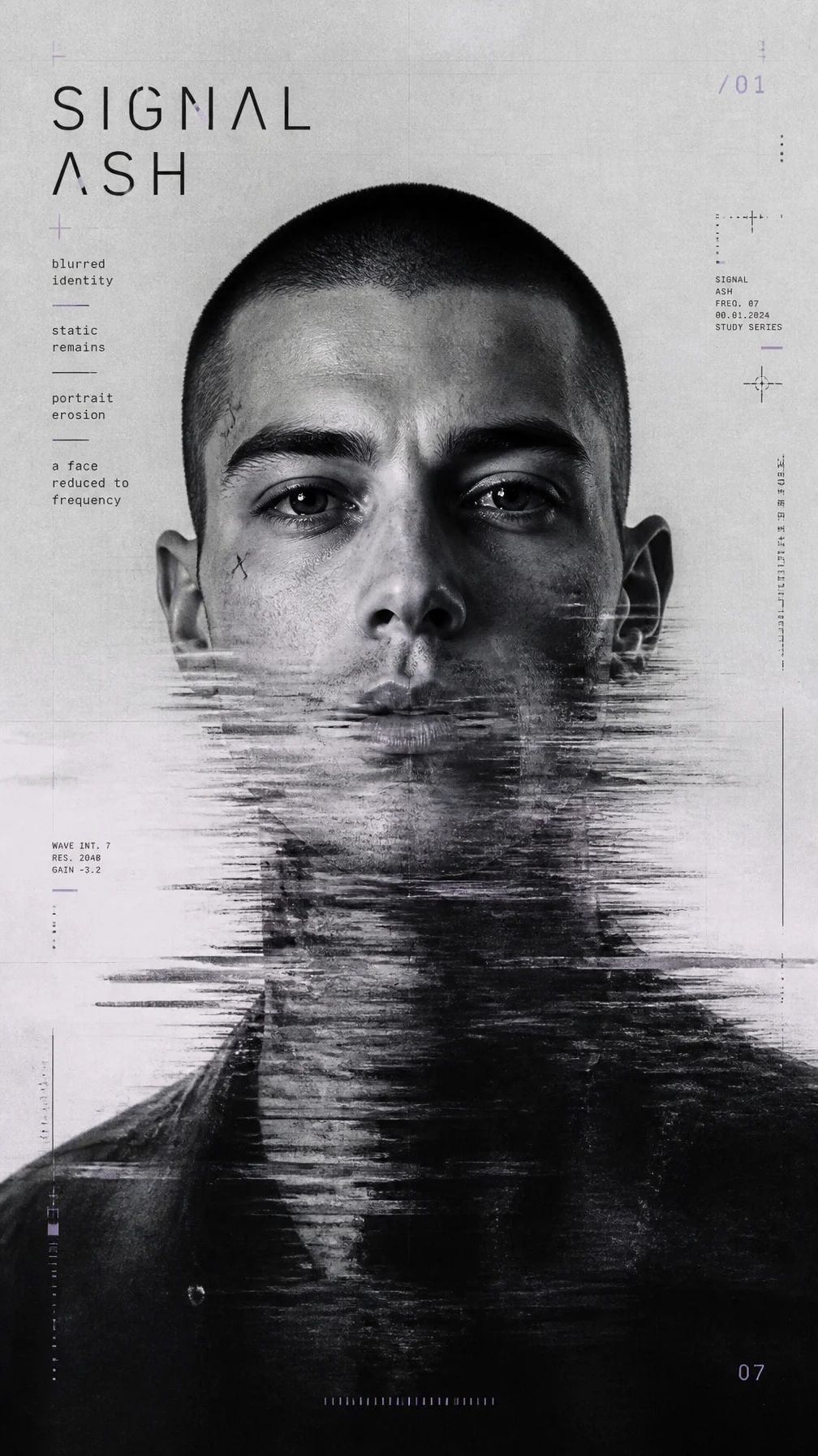 High-End Experimental Portrait Poster Design