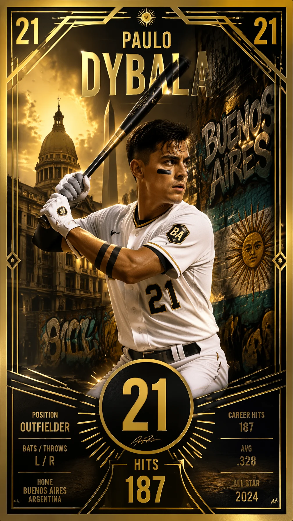 Dybala Baseball Star Card