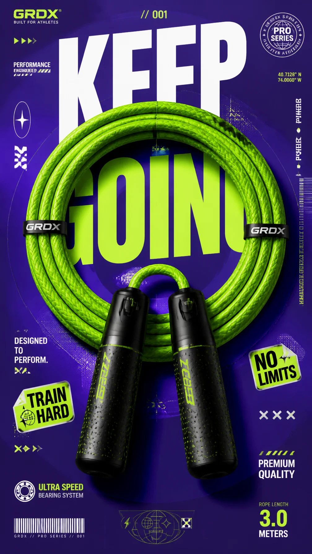 Neon Jump Rope Ad Poster