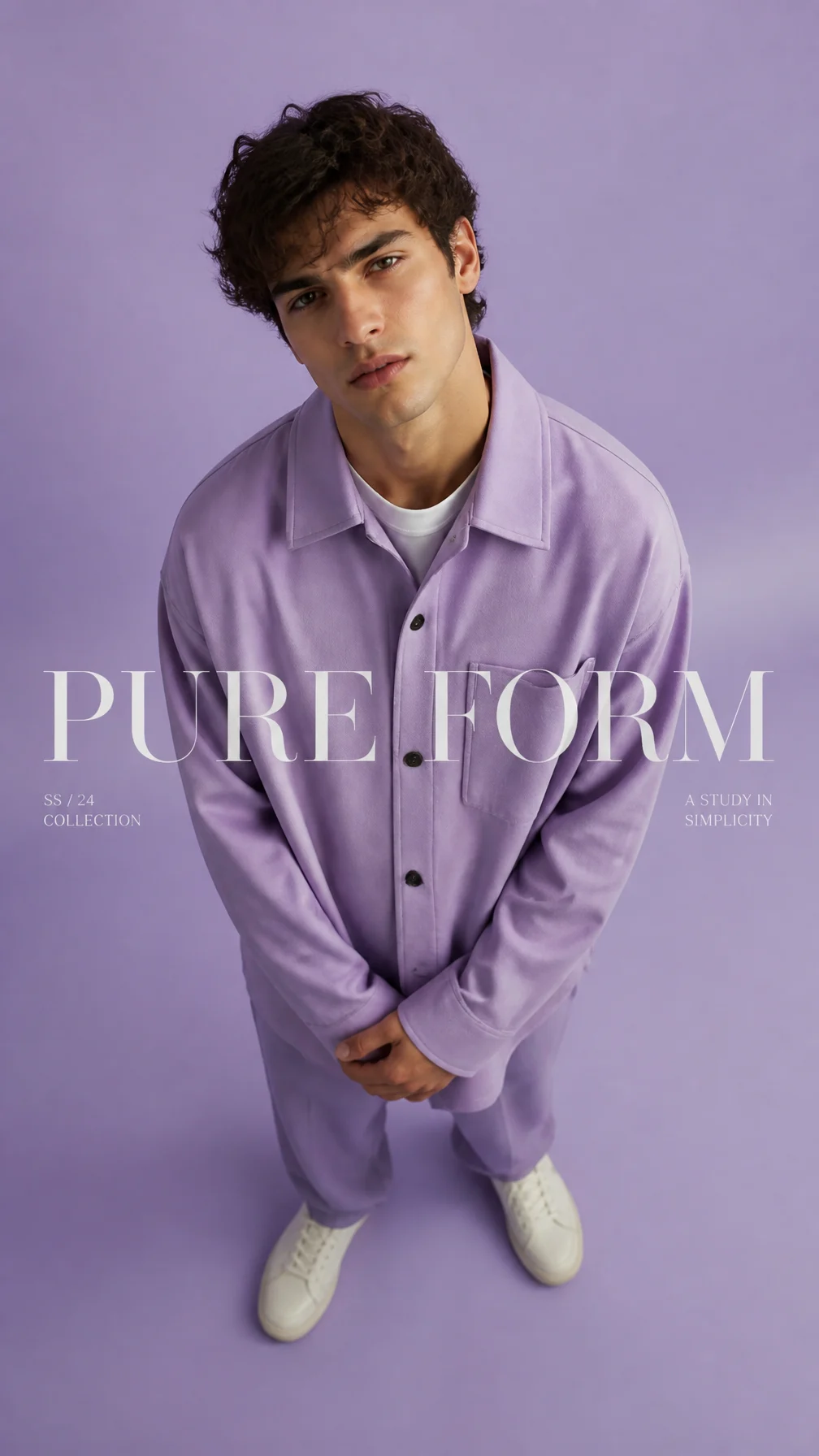 Lavender Luxury Male Model Editorial