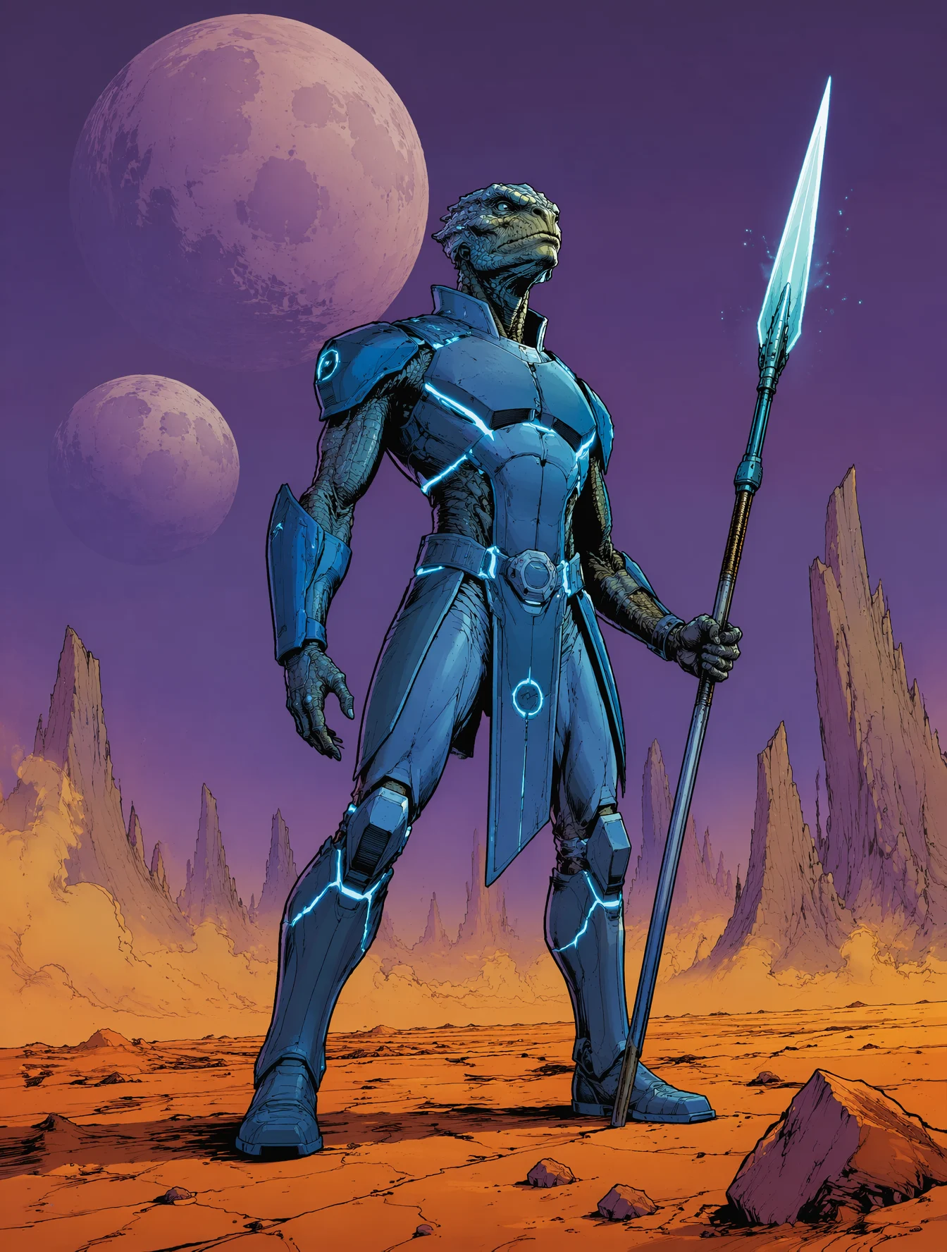 Alien Soldier Desert Stand