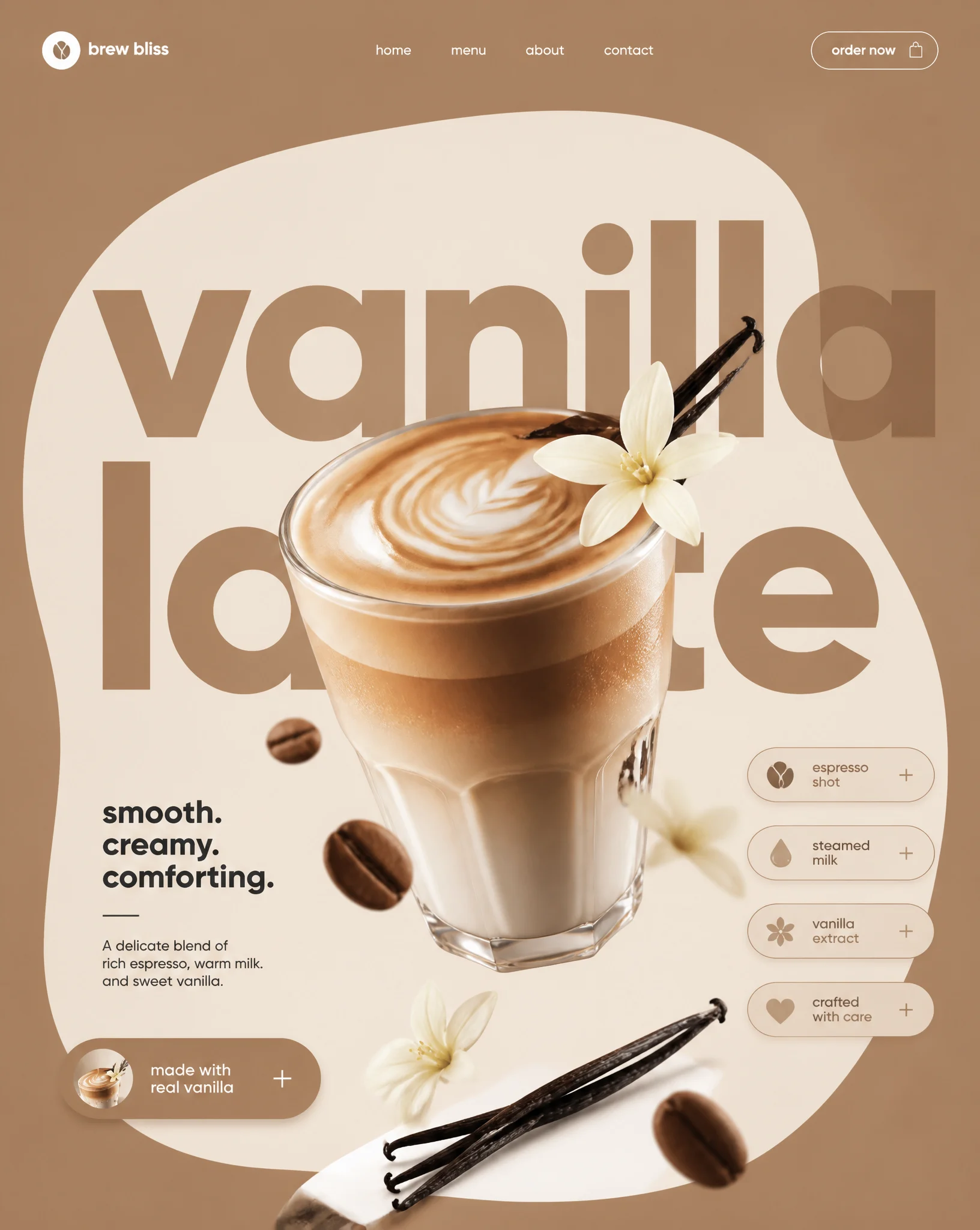 Vanilla Latte Minimalist Ad