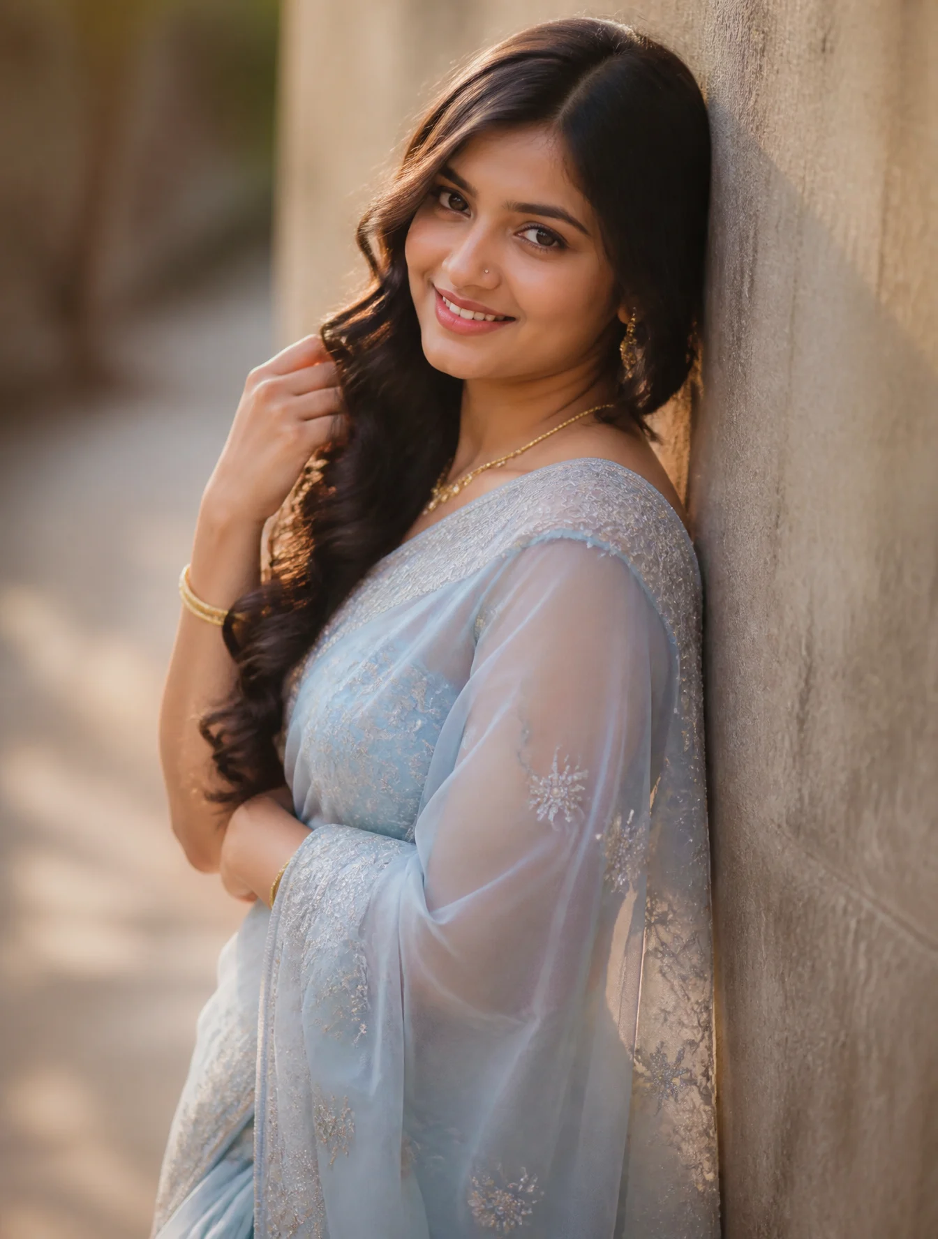 Luxurious Saree Indian Fashion Portrait