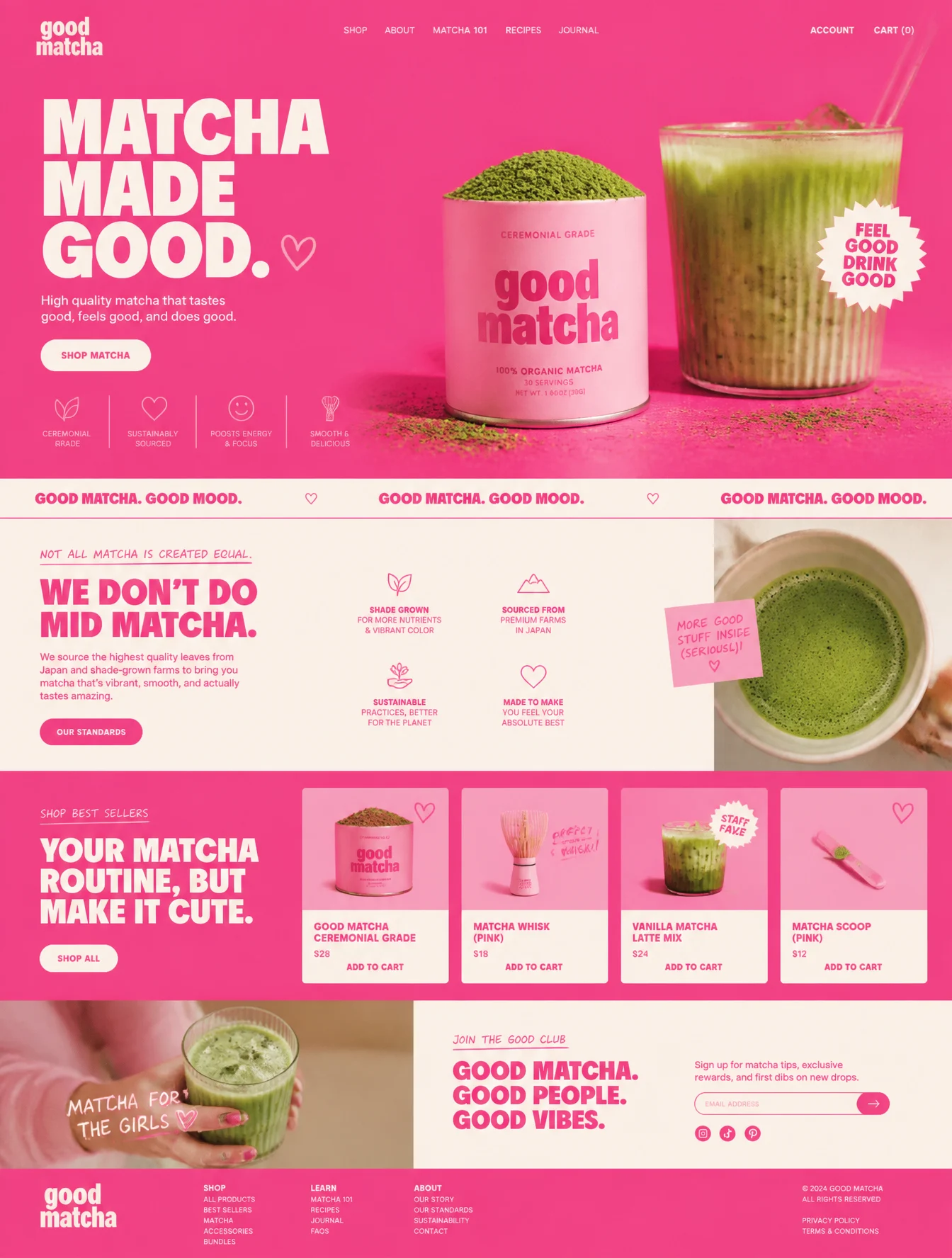 Matcha Brand Website Design