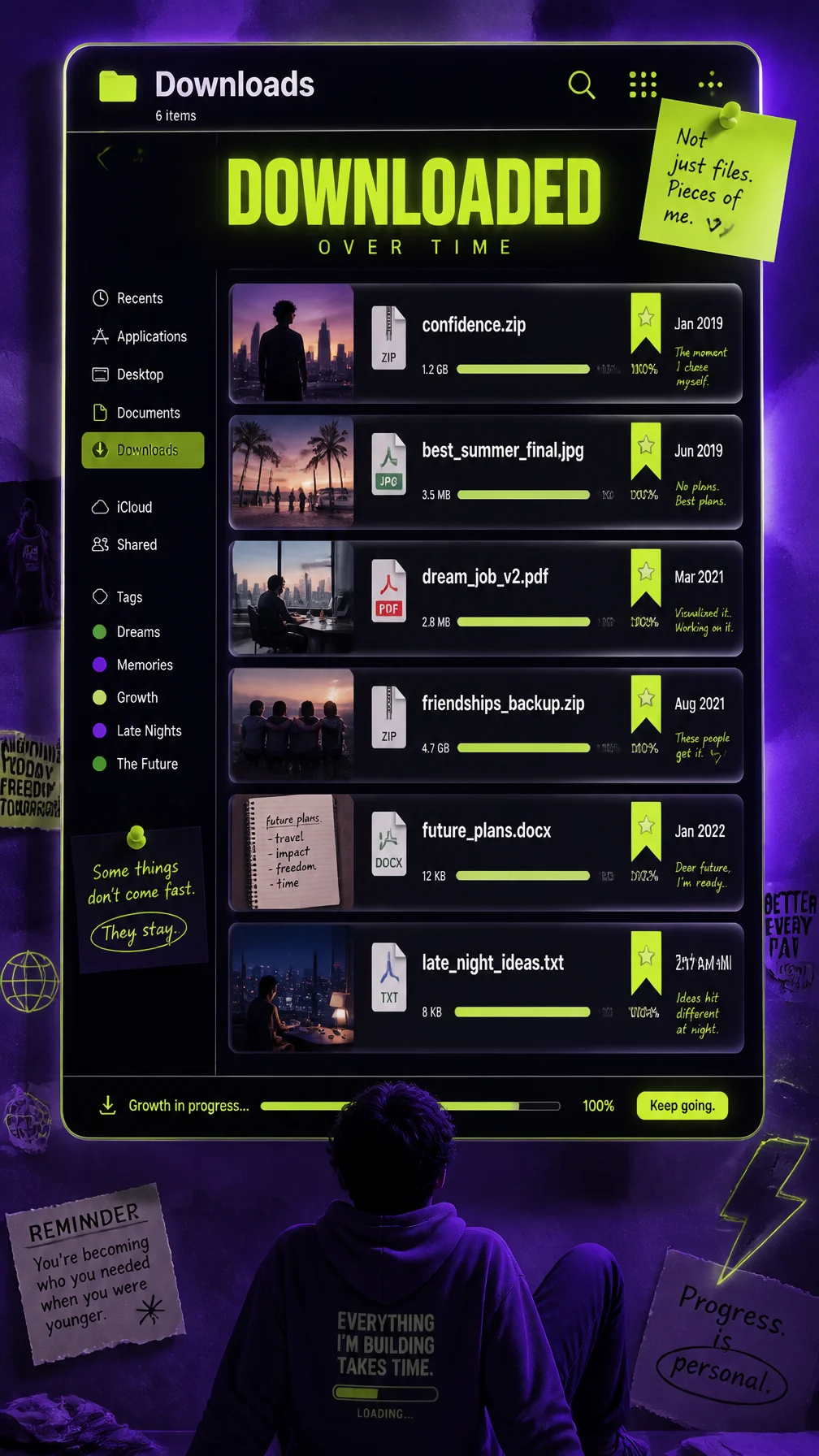 Downloaded Memories Interface