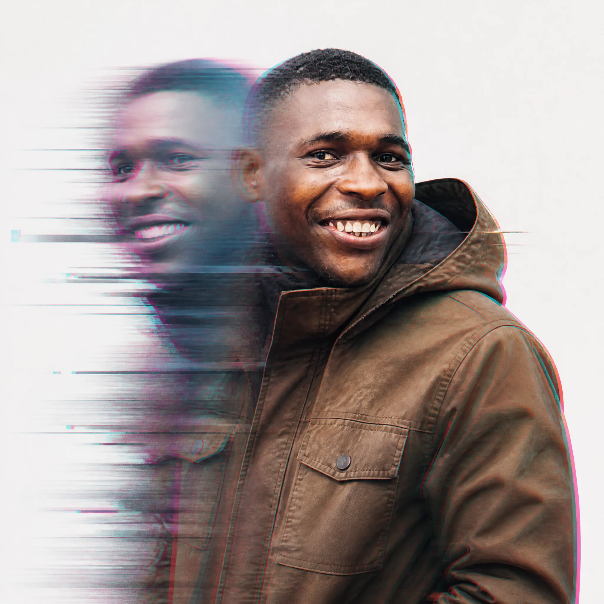 Double Exposure Glitch Portrait