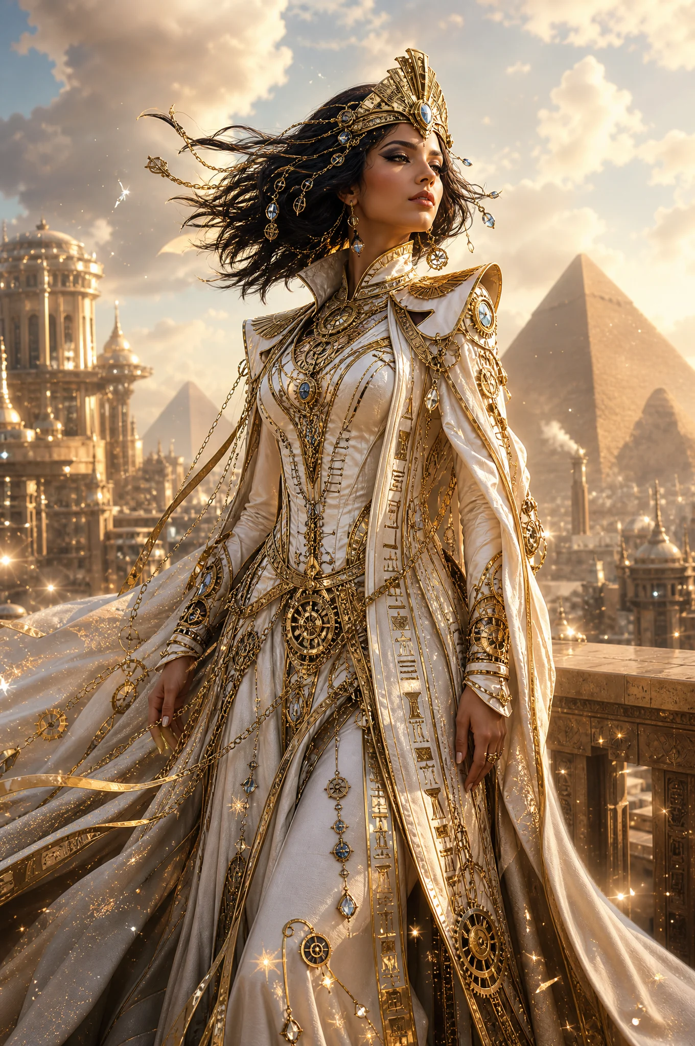 Steampunk Pharaoh Queen Portrait