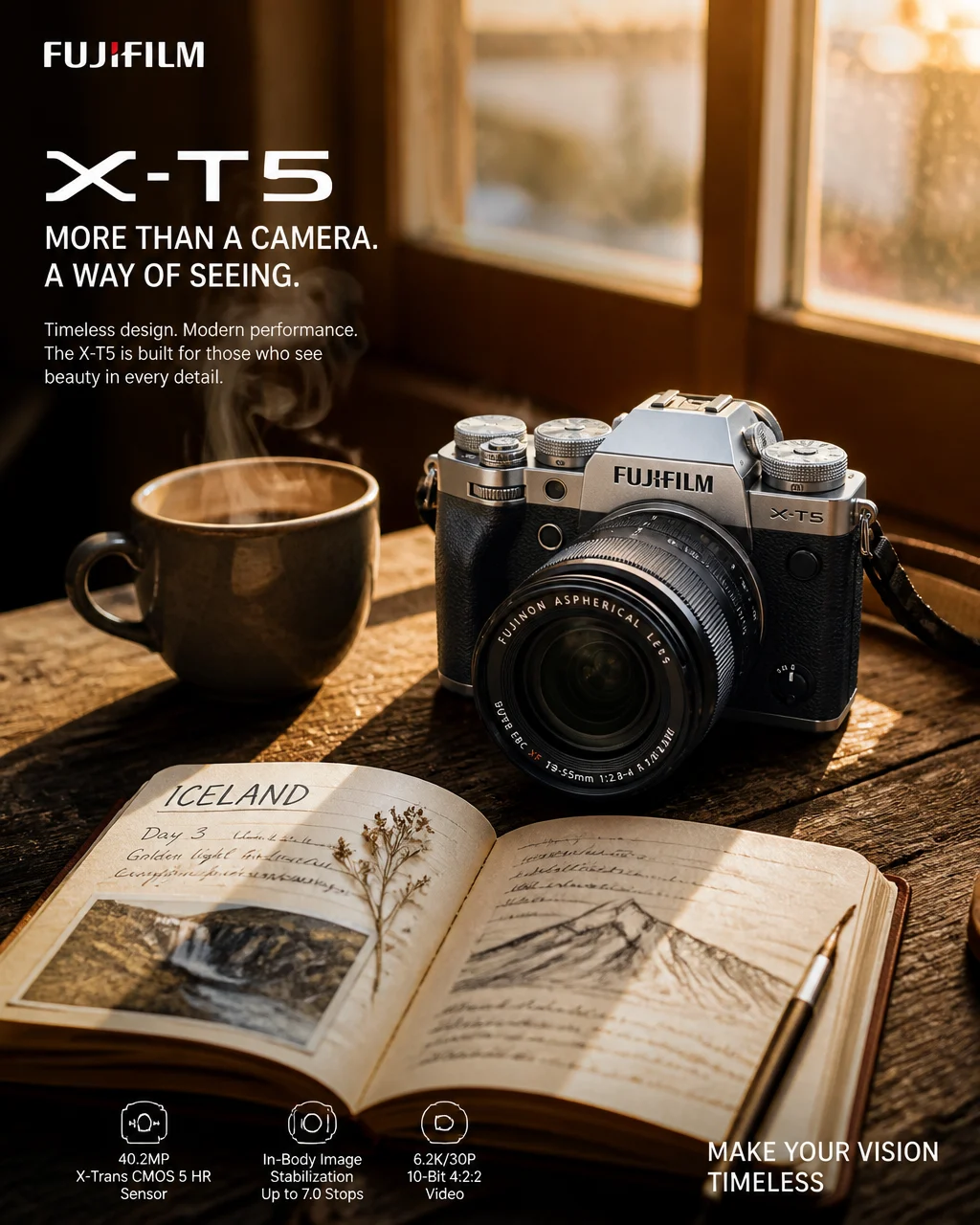Fujifilm XT5 Vintage Lifestyle Ad