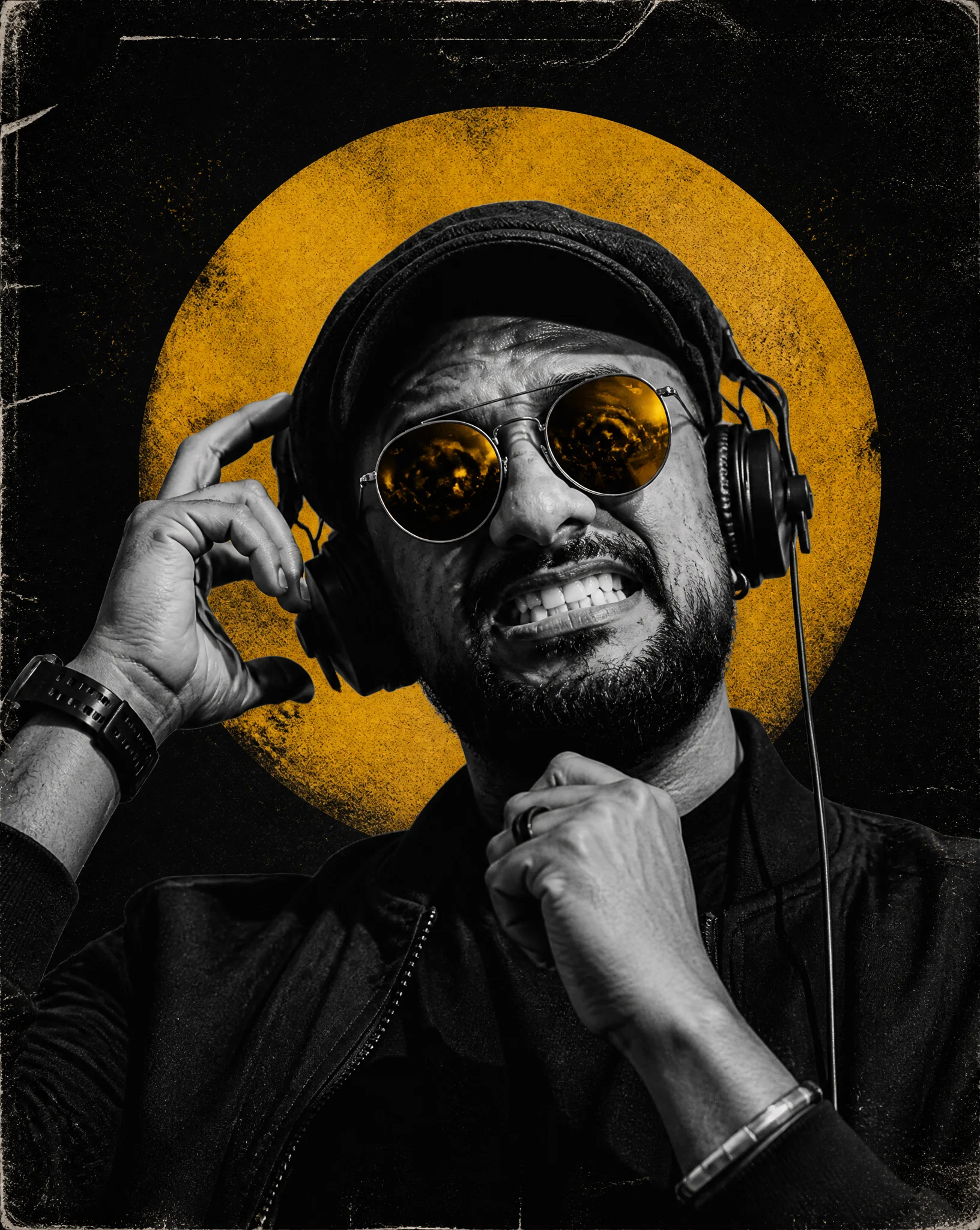 Dark High-Contrast Club Poster