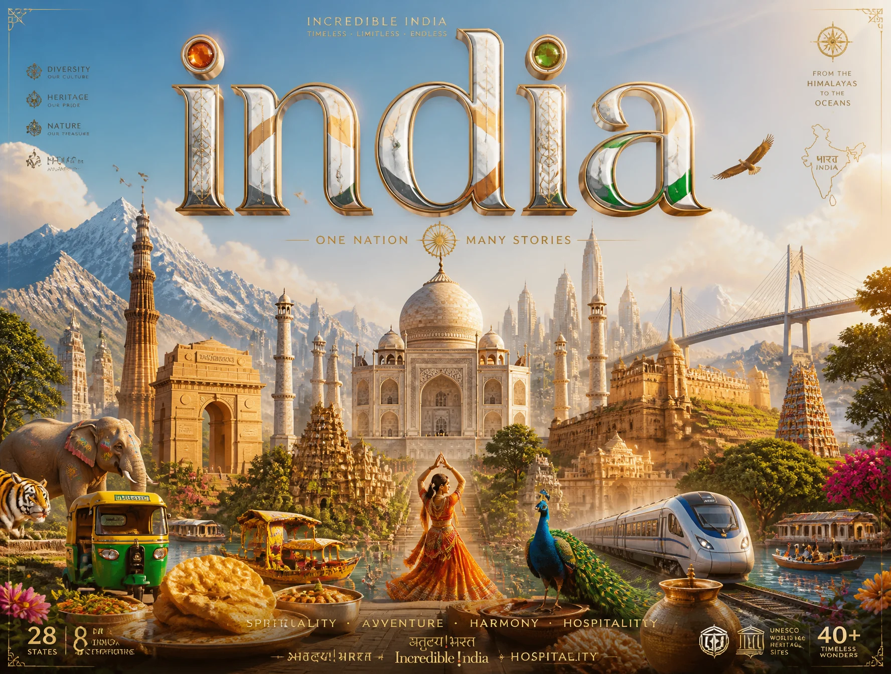 Luxury Cinematic India Travel Poster